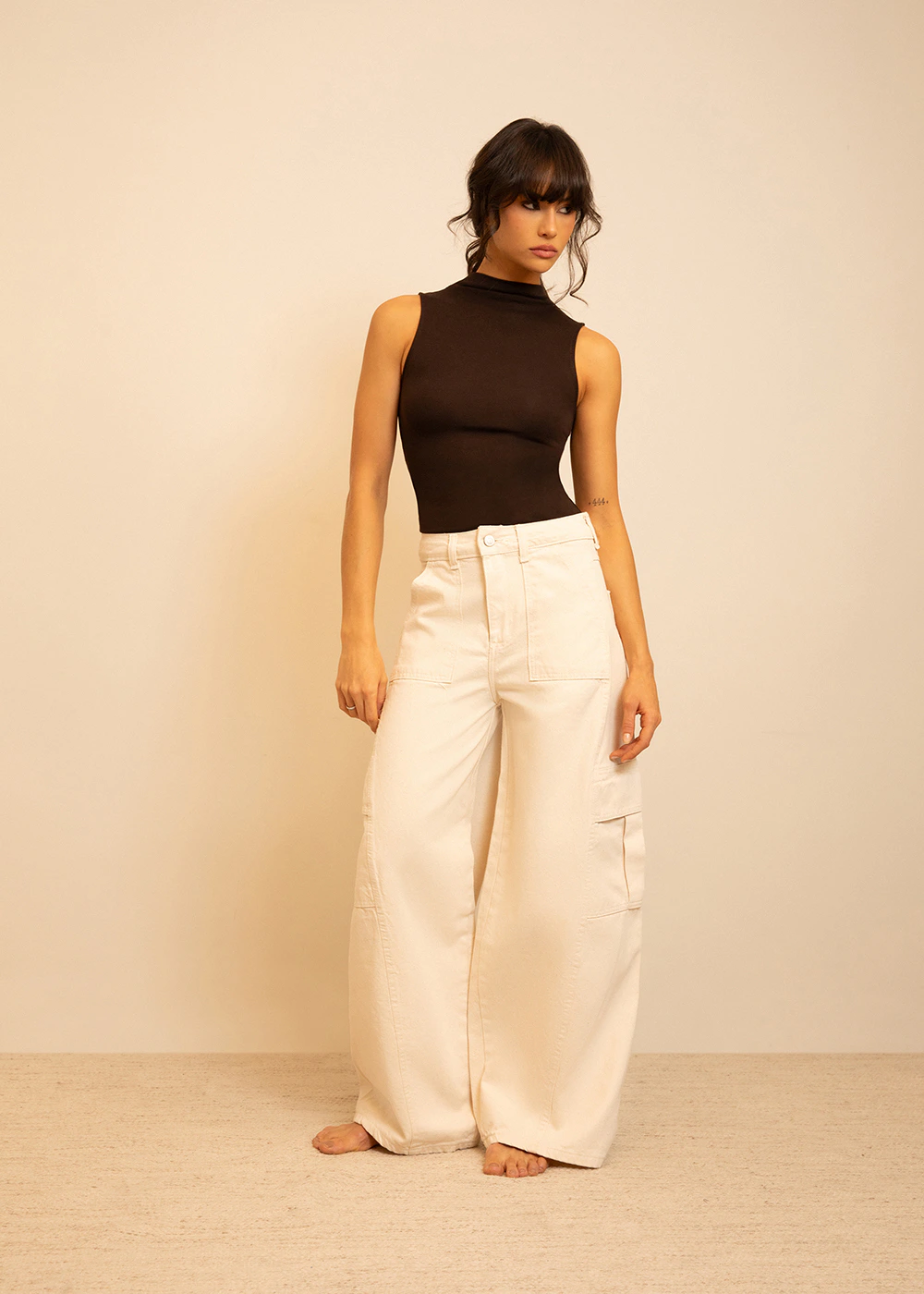 Calça Sarja Sawary Balloon Cargo - 283311 PT