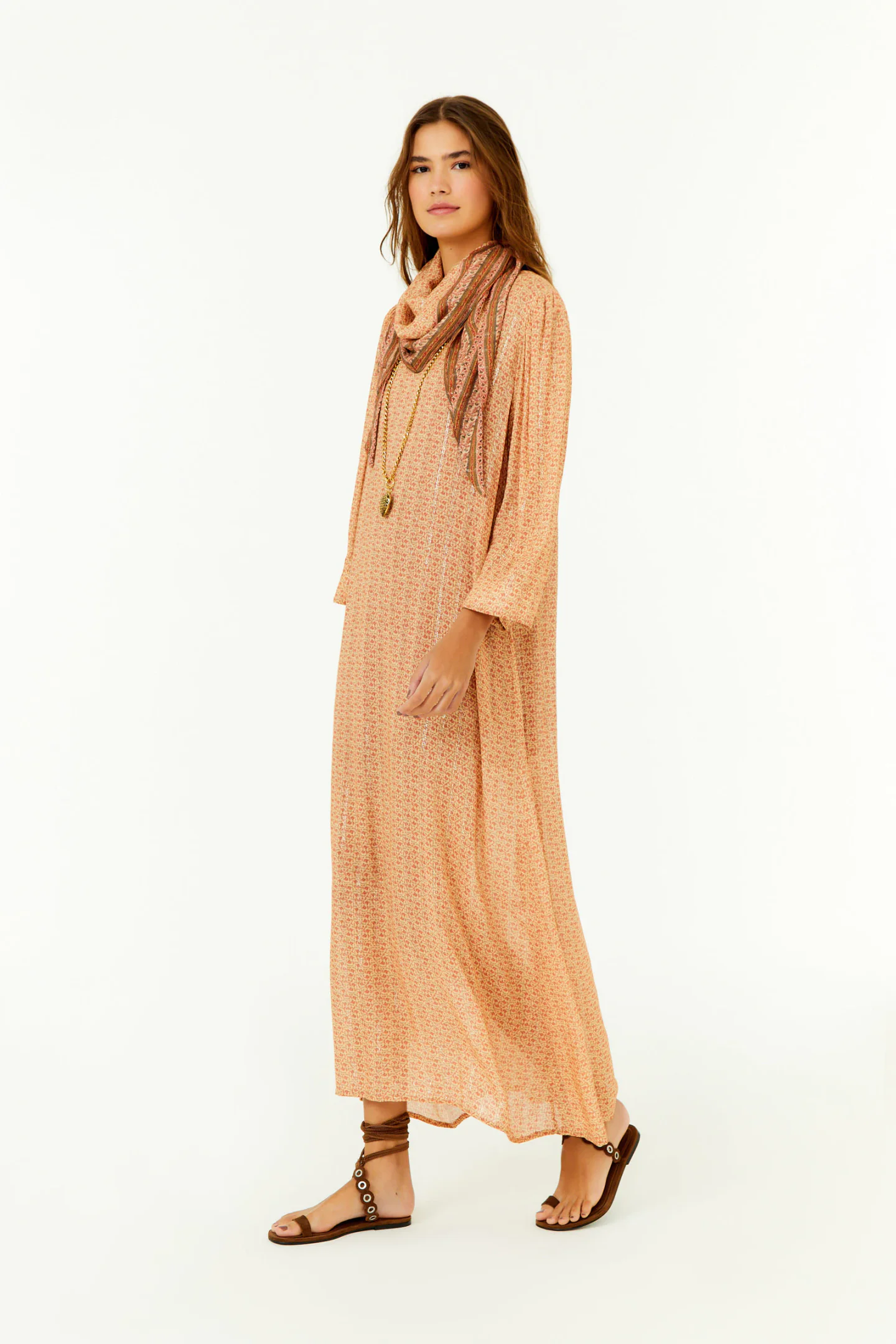 Vestido Manga Sino Estampa Lumine