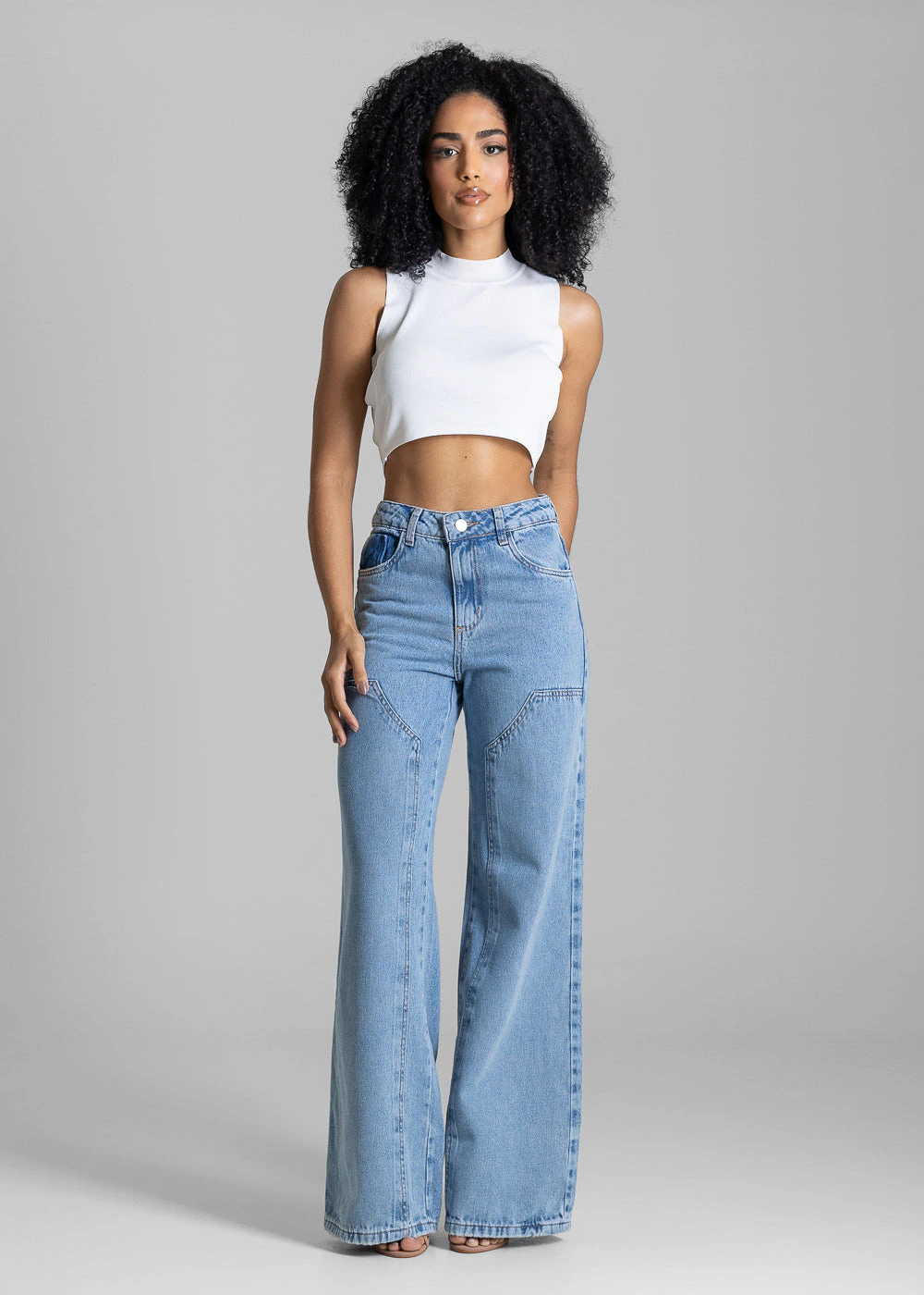 Calça Jeans Sawary Wide Leg - 283131 AZUL