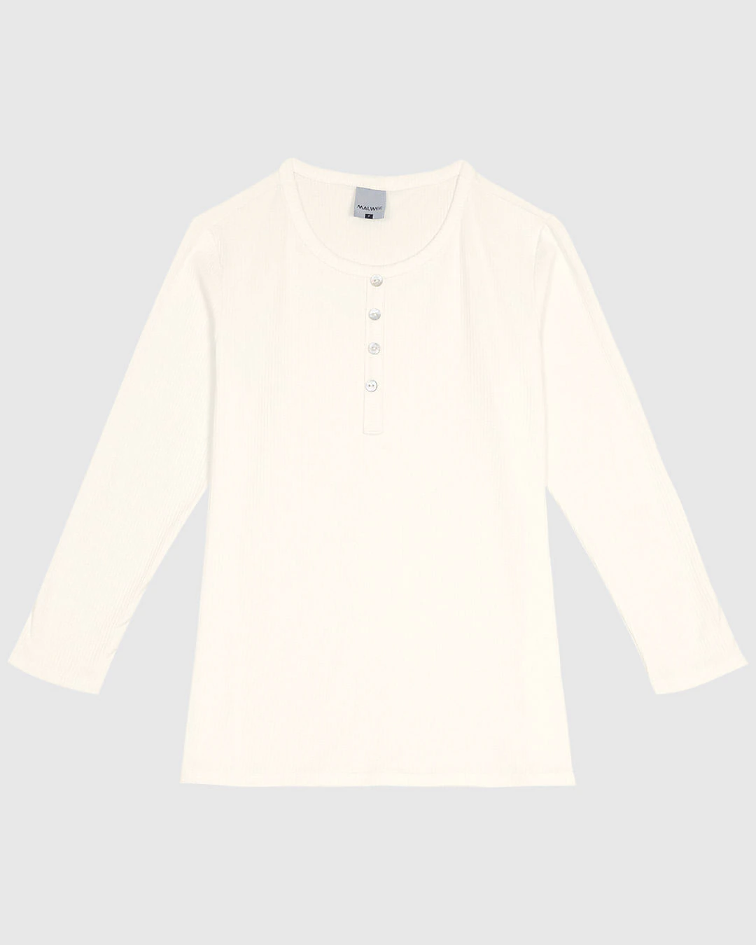 Blusa Feminina Botões Frontais Manga 3/4 Em Malha Viscose Canelada