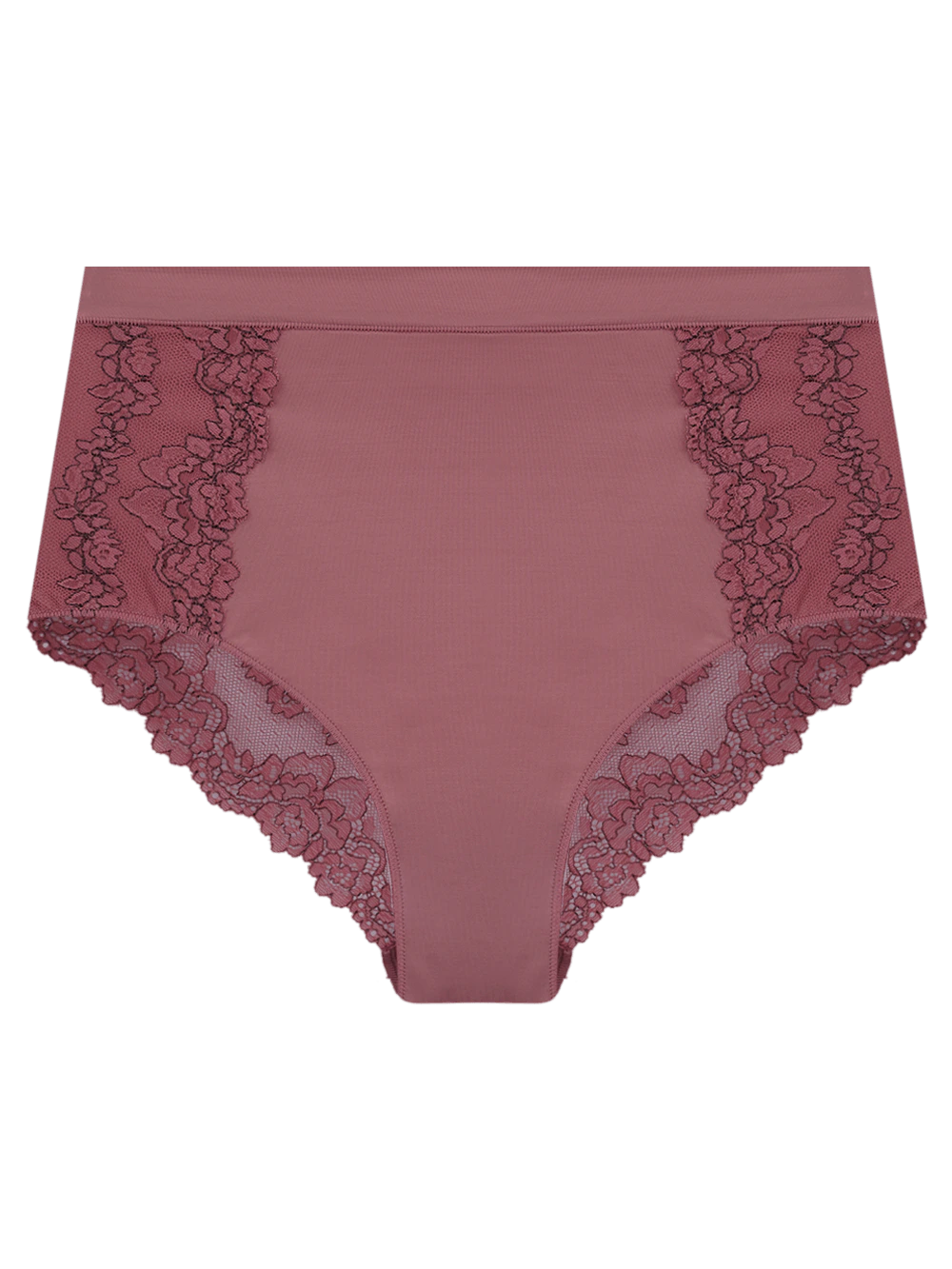 Calcinha Alta Microfibra Renda Signature Première Rosa Make