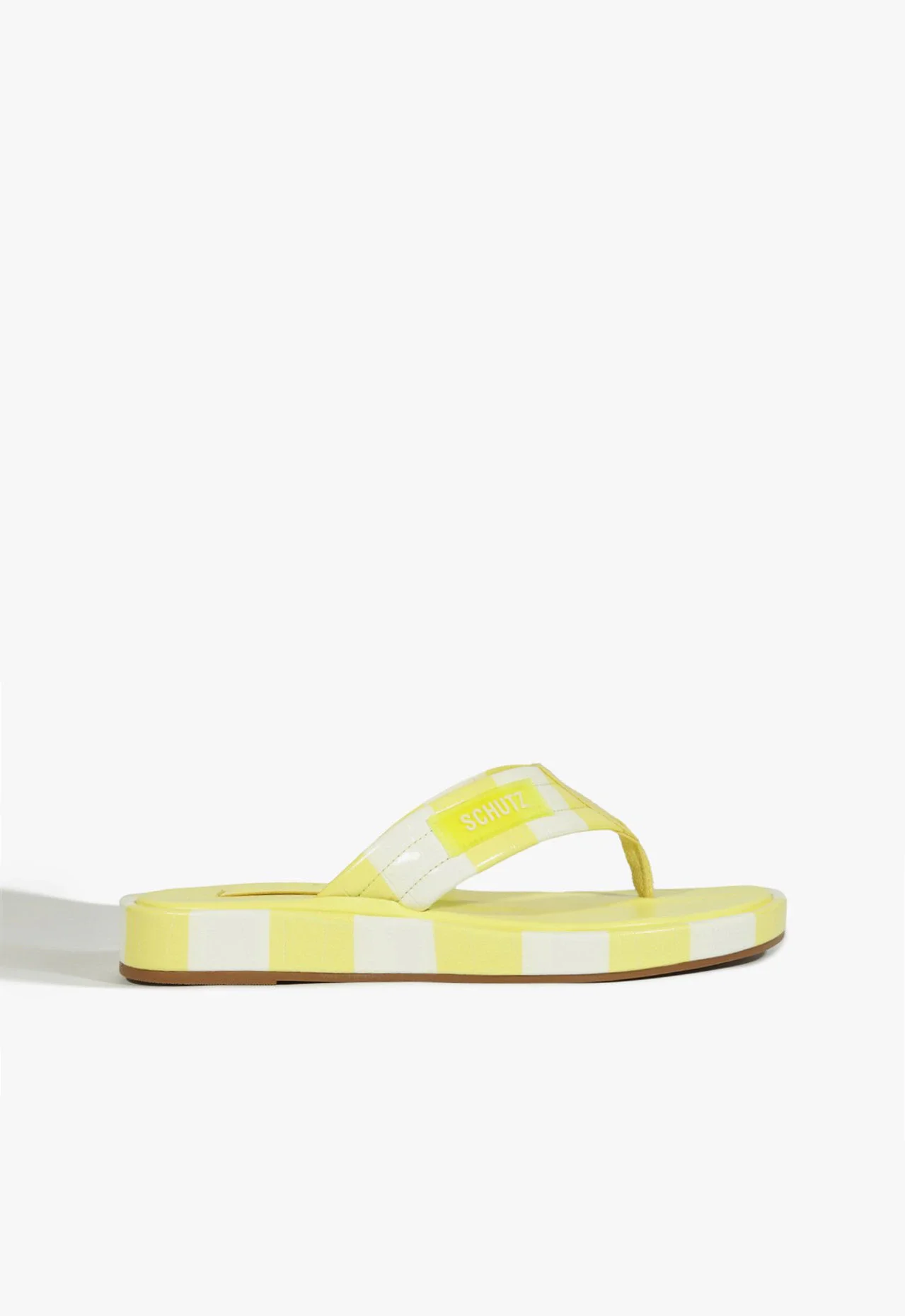 Chinelo Zoe Listras Amarelo Neon
