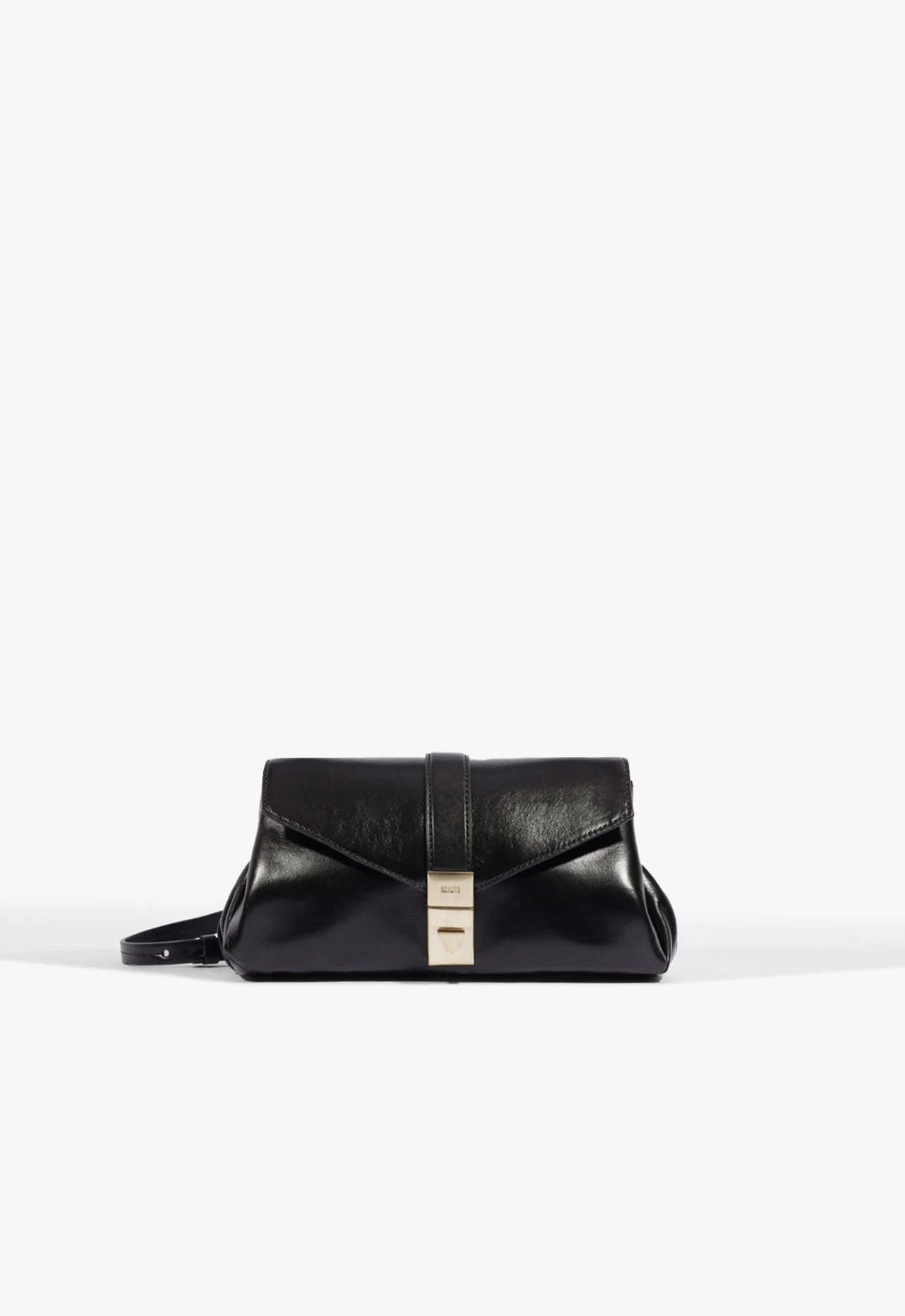 Bolsa Tiracolo Crossbody Layla Pequena Couro Preta