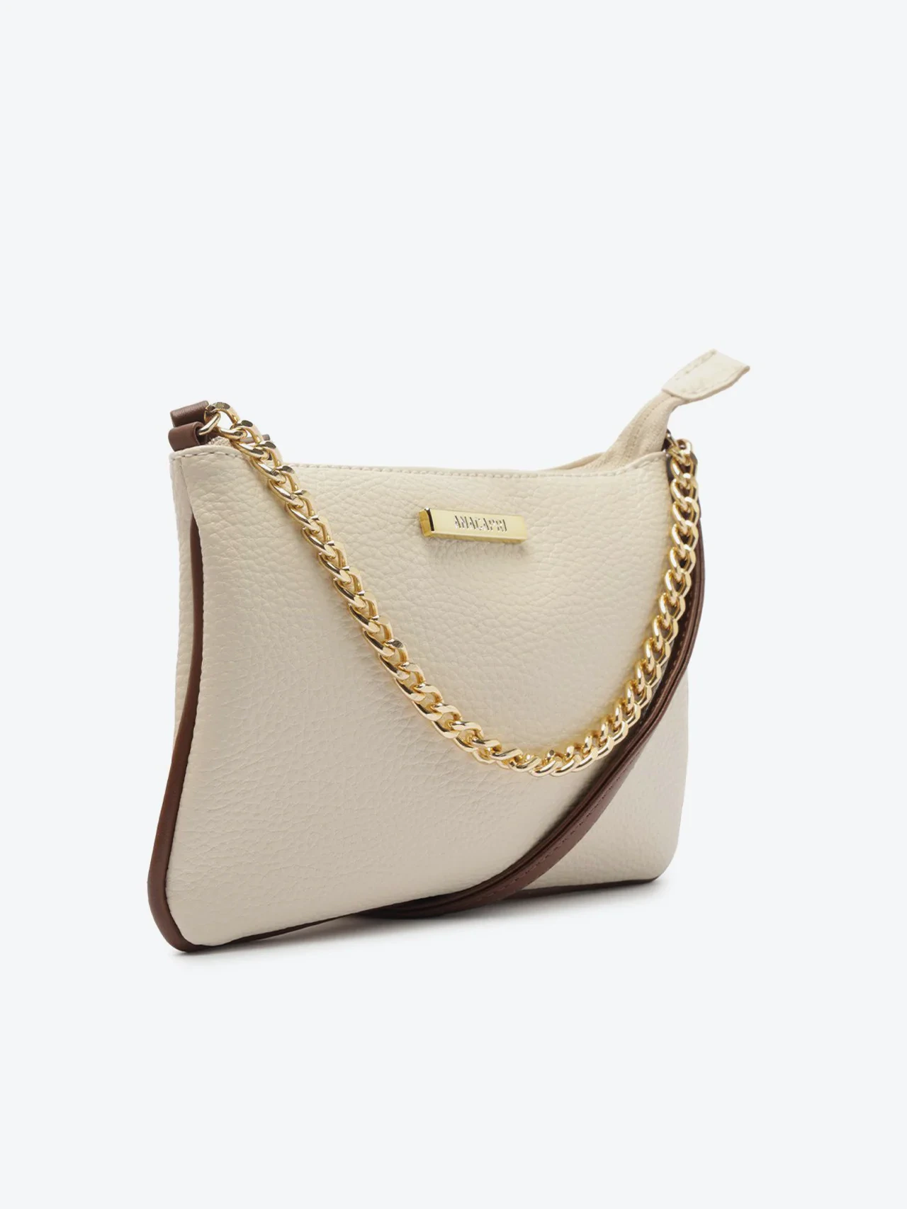Bolsa Tiracolo Média Corrente Branca
