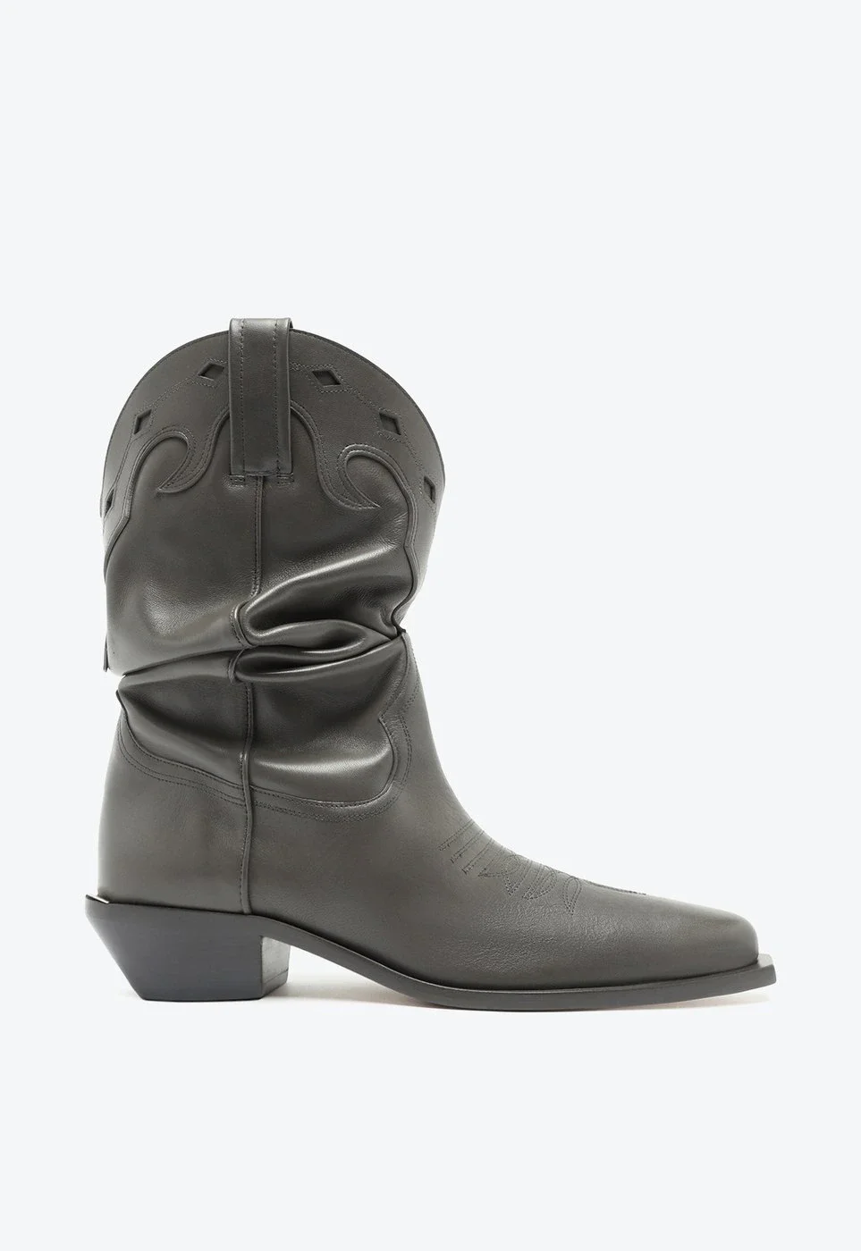 Bota Zachy Western Couro Cinza
