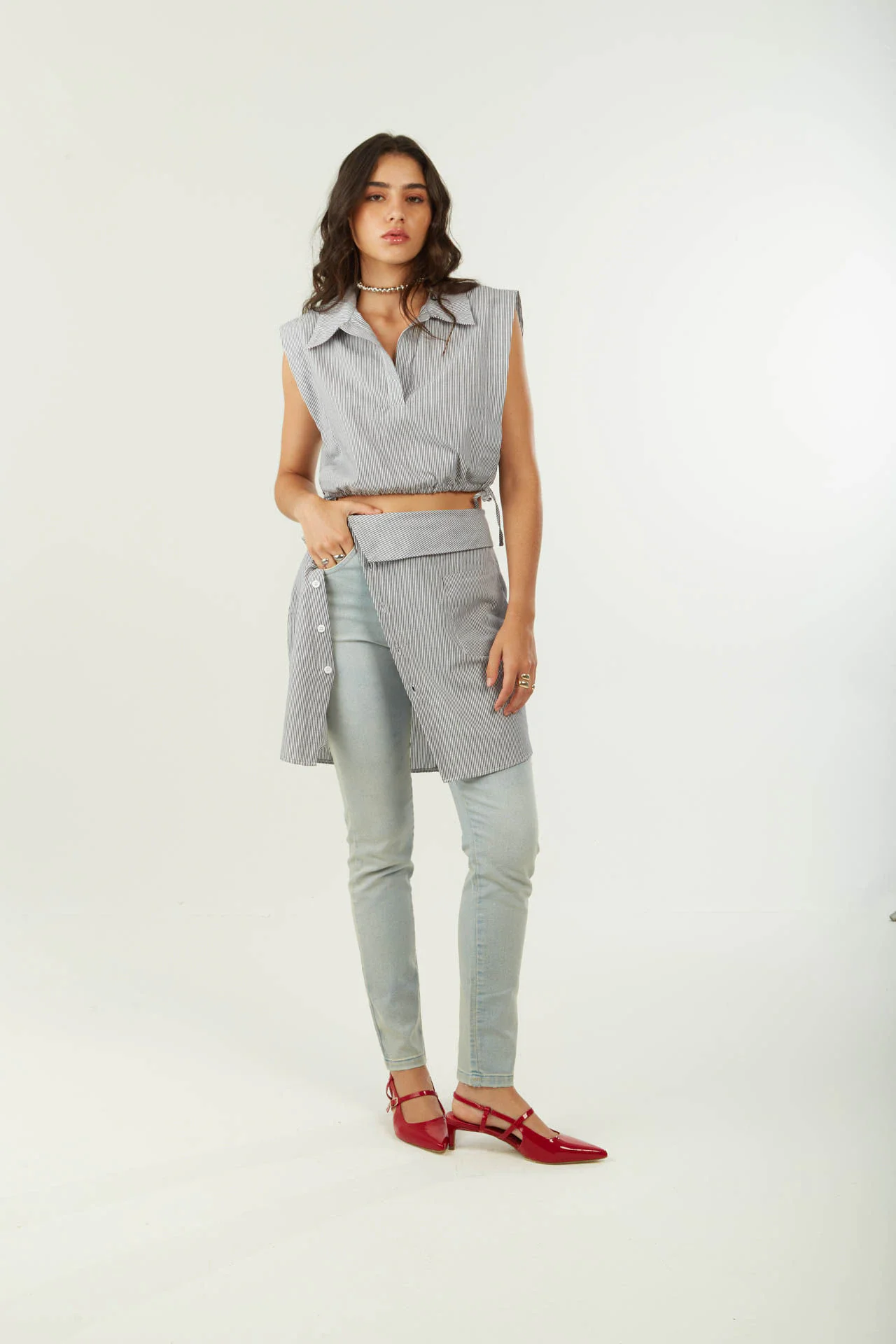 Calça Zinco Skinny Alta Azul