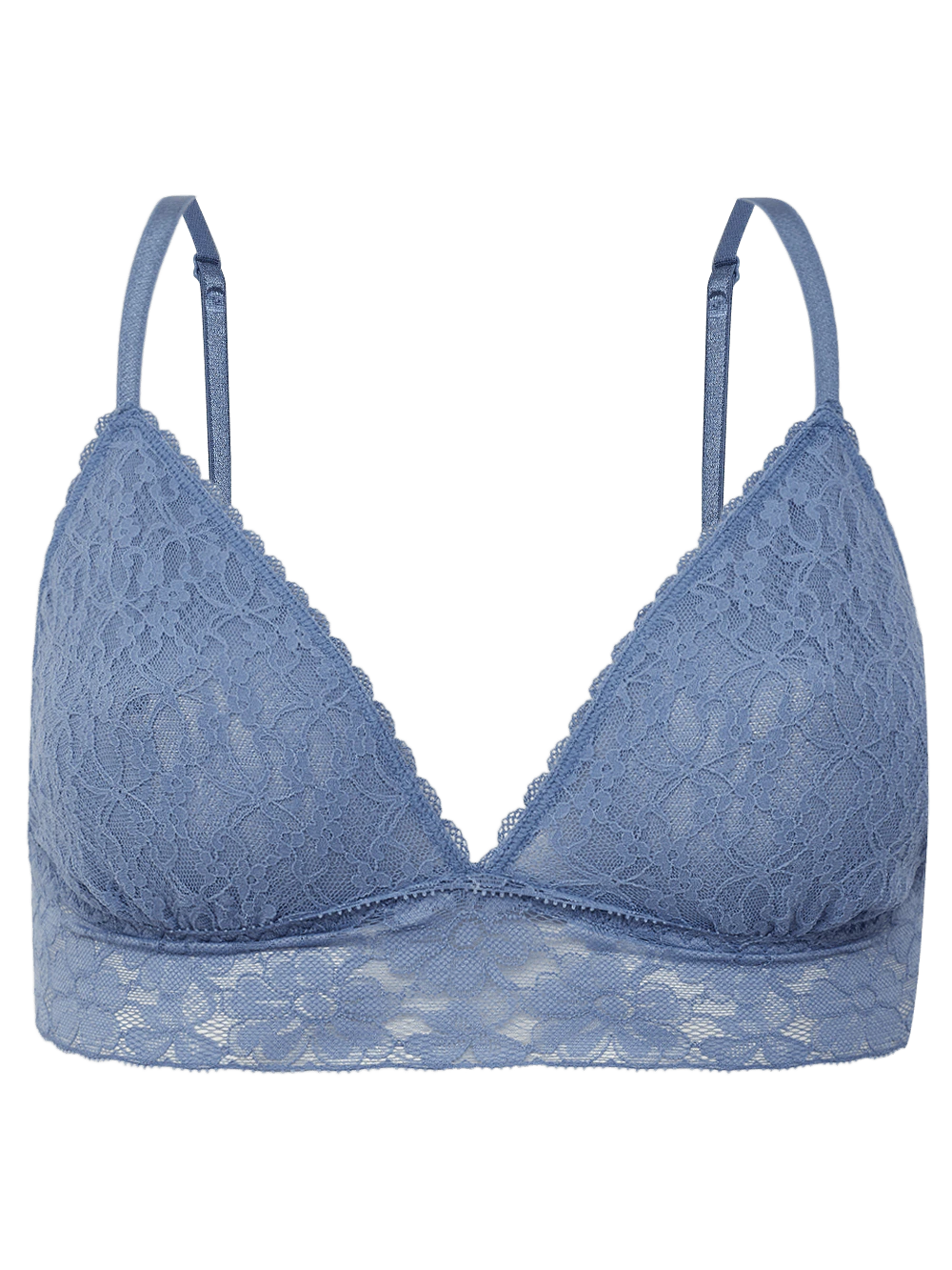 Sutiã Triângulo Renda Com Forro Sweet Lace Azul Country Blue