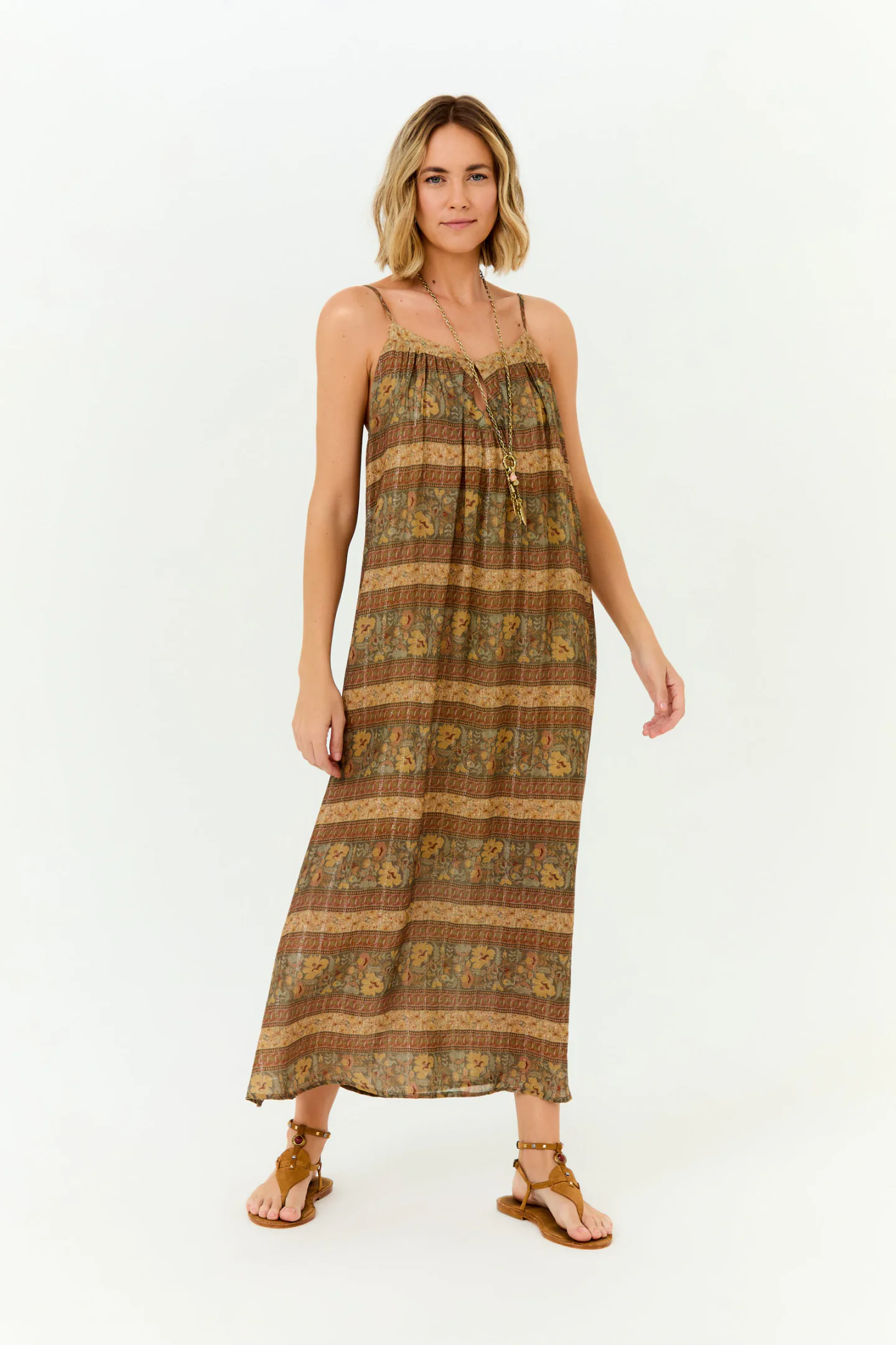 Vestido Midi Gota Estampa Ipe