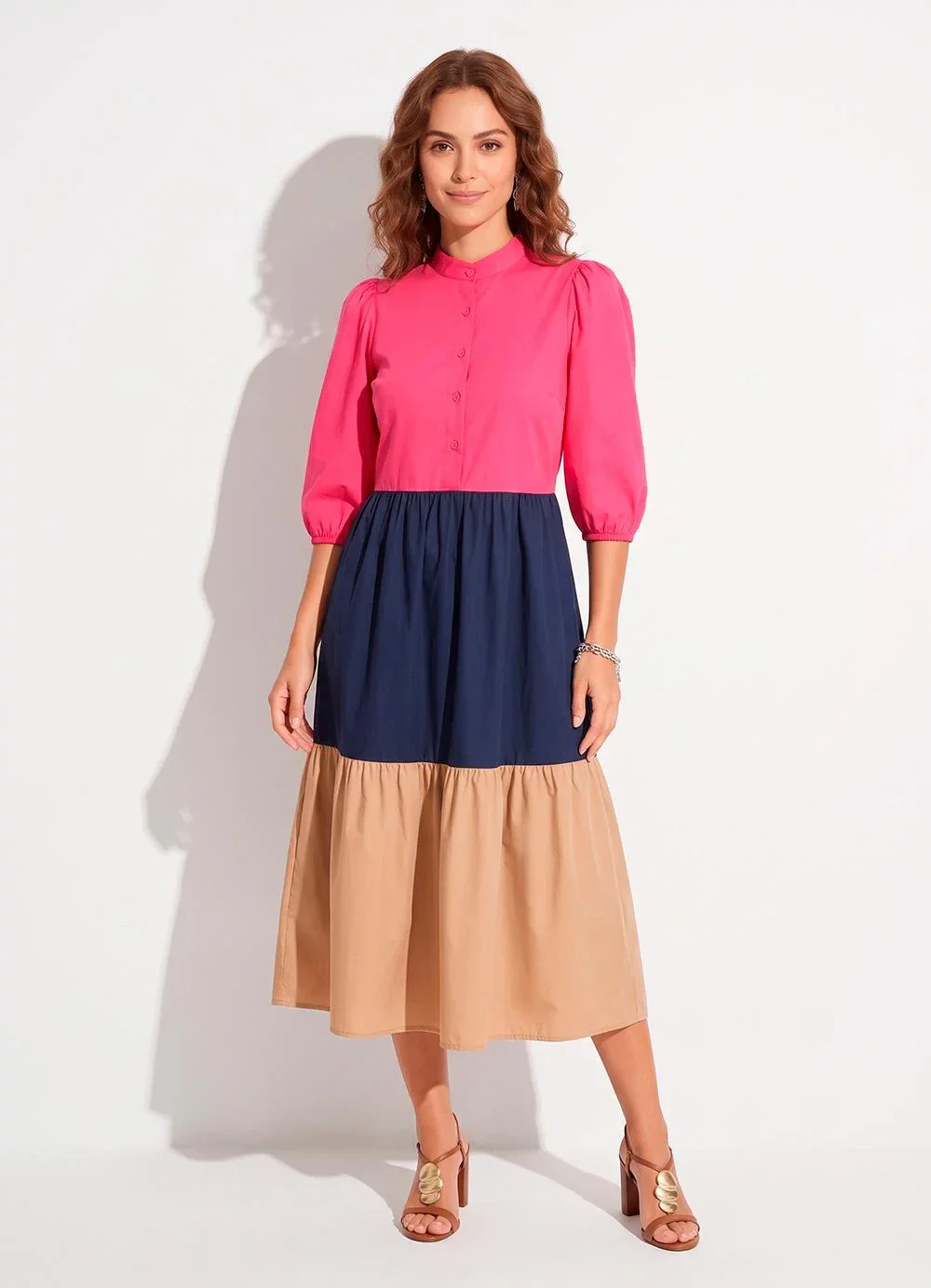 Quintess - Vestido Pink em Tricoline
