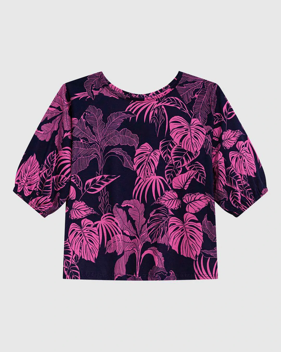 Blusa Ampla Feminina Estampada Em Algodão