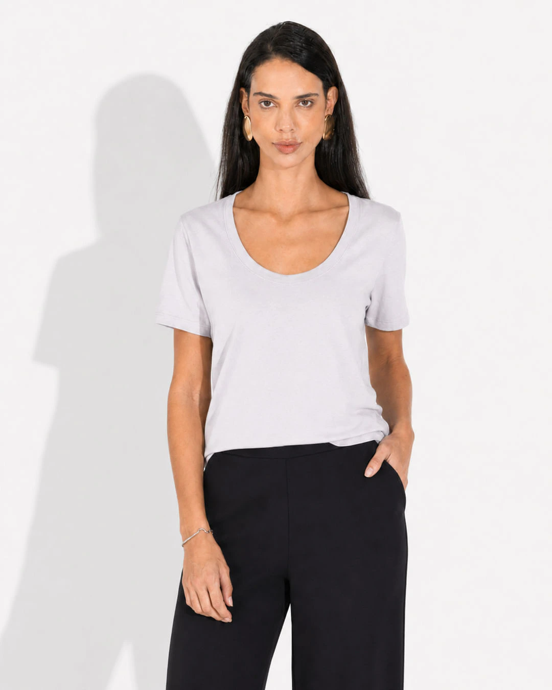 Camiseta Pima Gola U Feminina