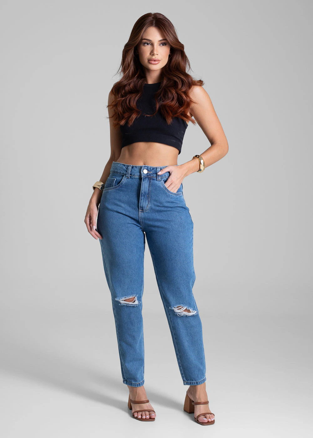 Calça Jeans Sawary Mom - 282336 AZUL
