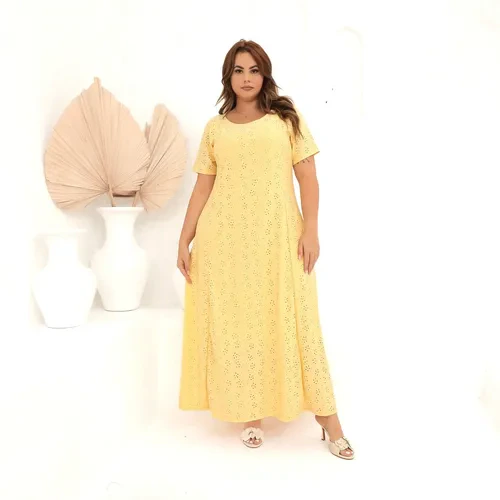 Vestido Longo Lesie Plus Size Evangélico Seroy 685