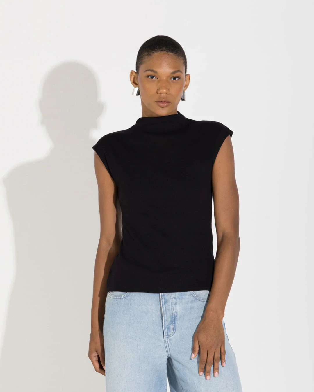Blusa Canelada Gola Alta