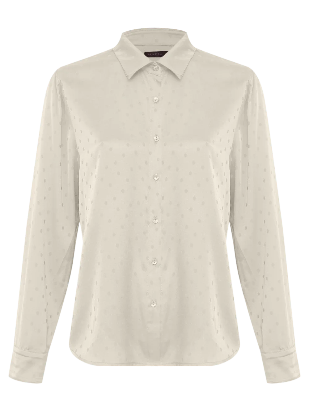 Camisa Manga Longa Cetim Taylor Ecru