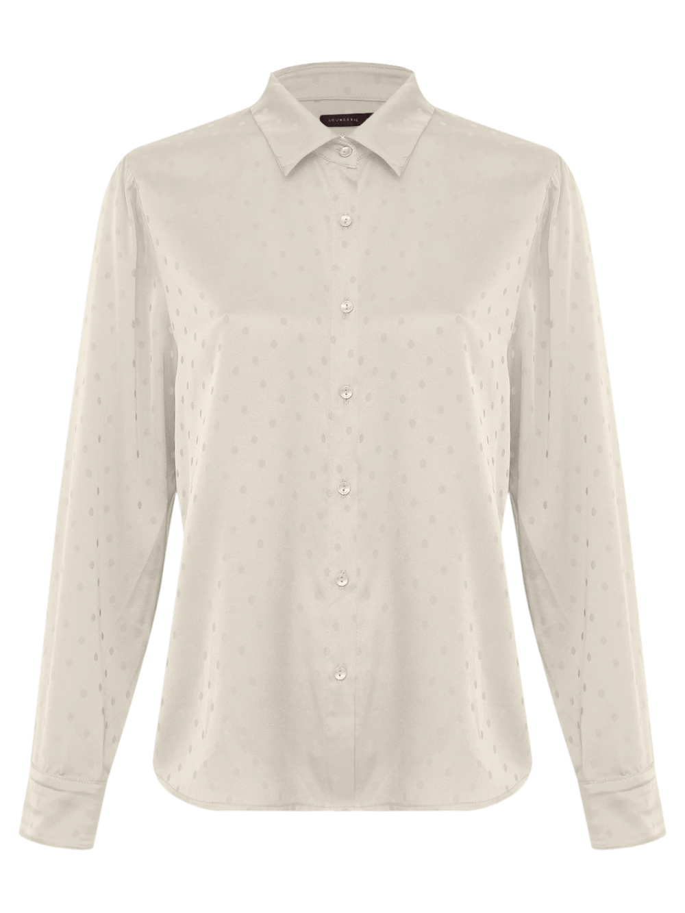 Camisa Manga Longa Cetim Taylor Ecru