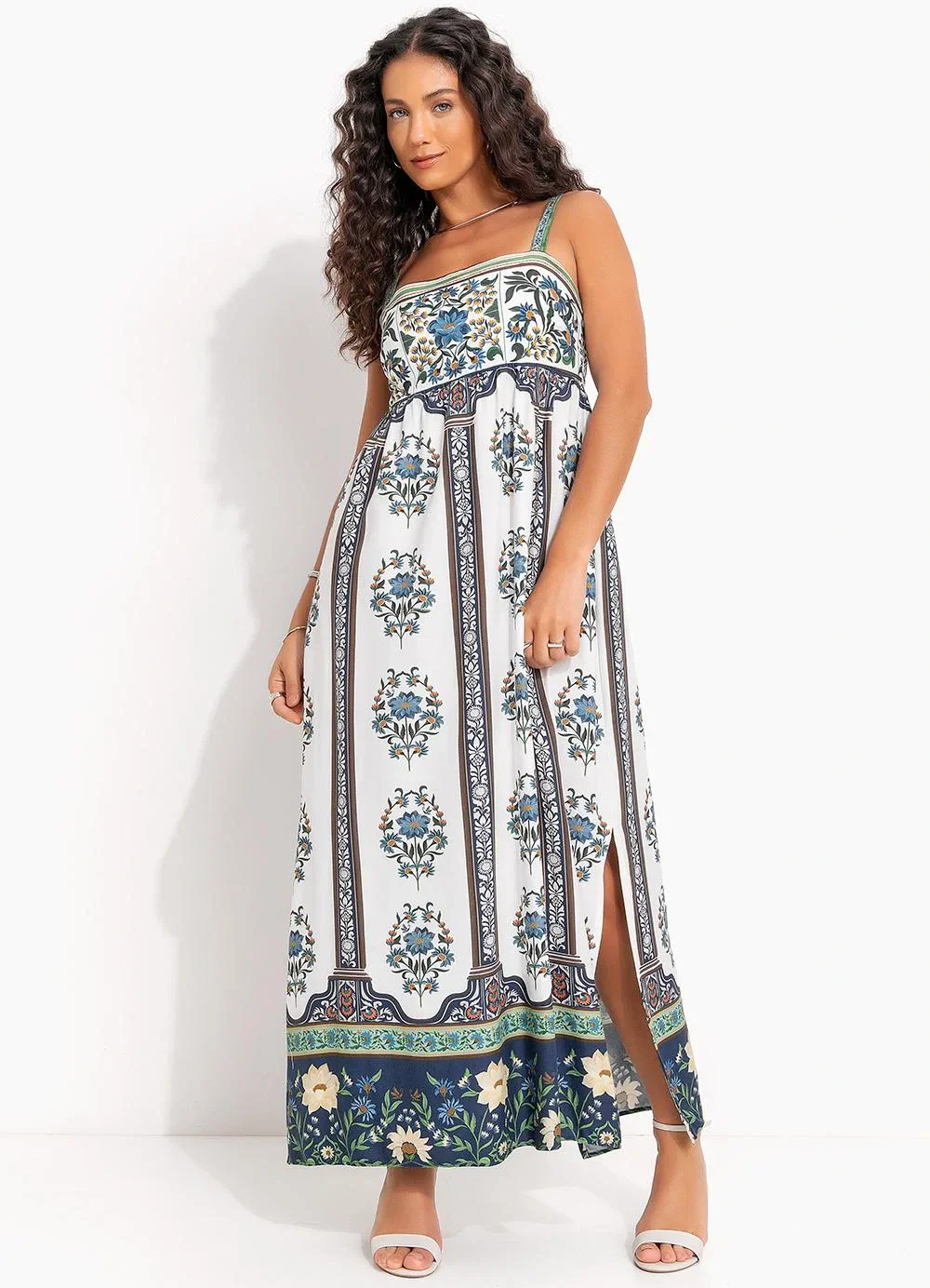 Farm - Vestido Cropped sem Manga Manoela Off White