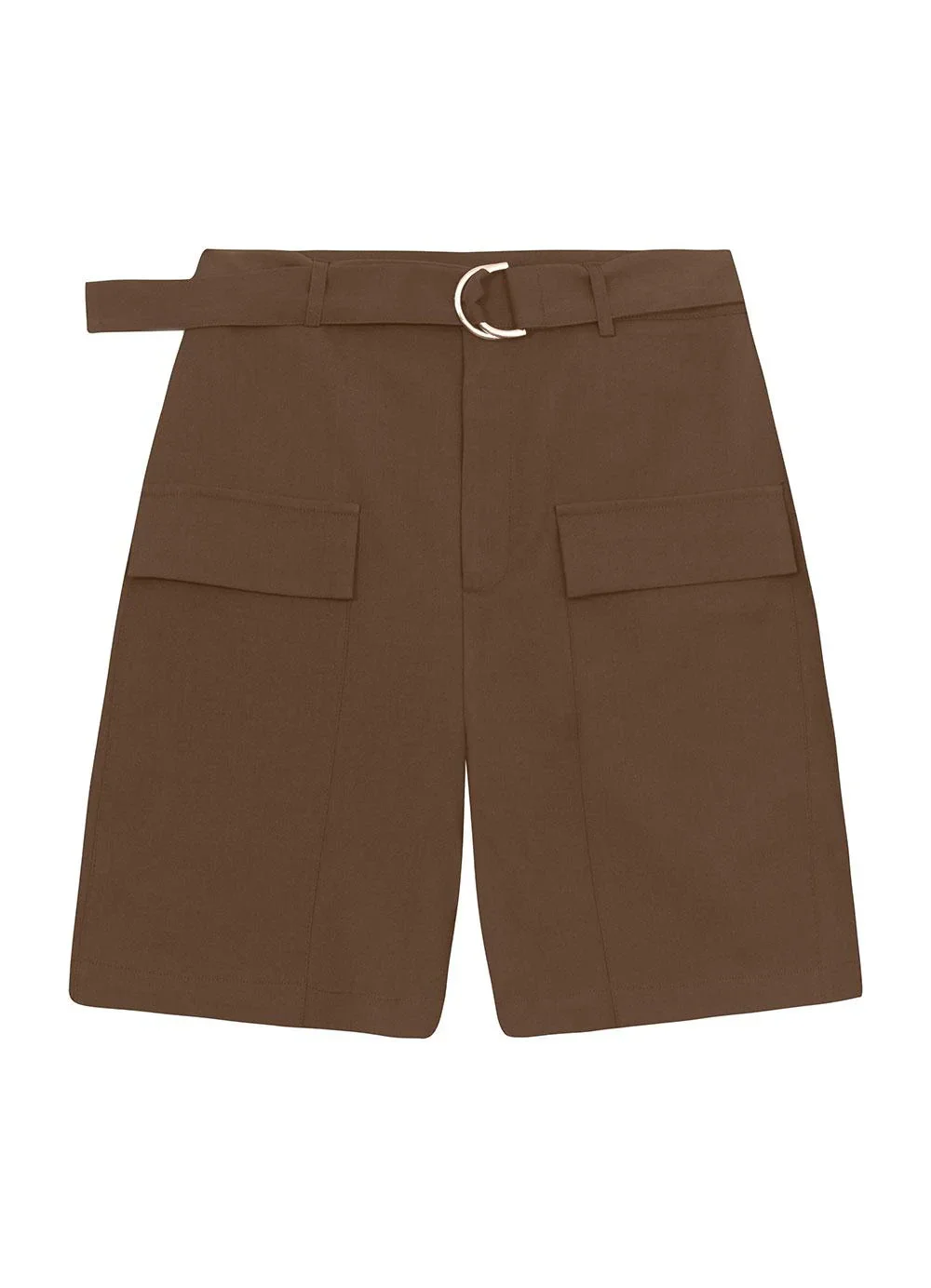 Enfim - Shorts Reto Cargo Marrom