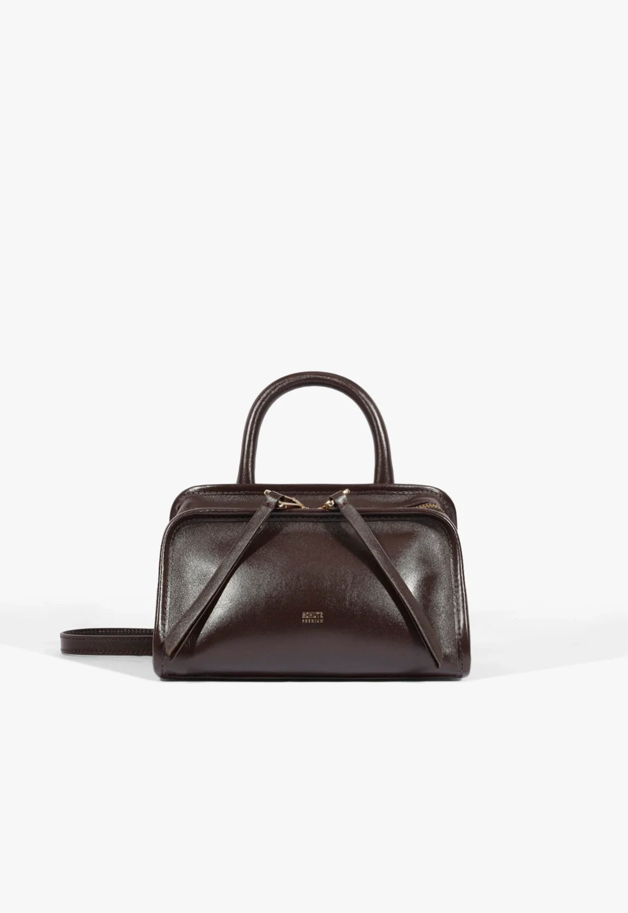Bolsa Tote Mini Riley Pequena Couro Marrom