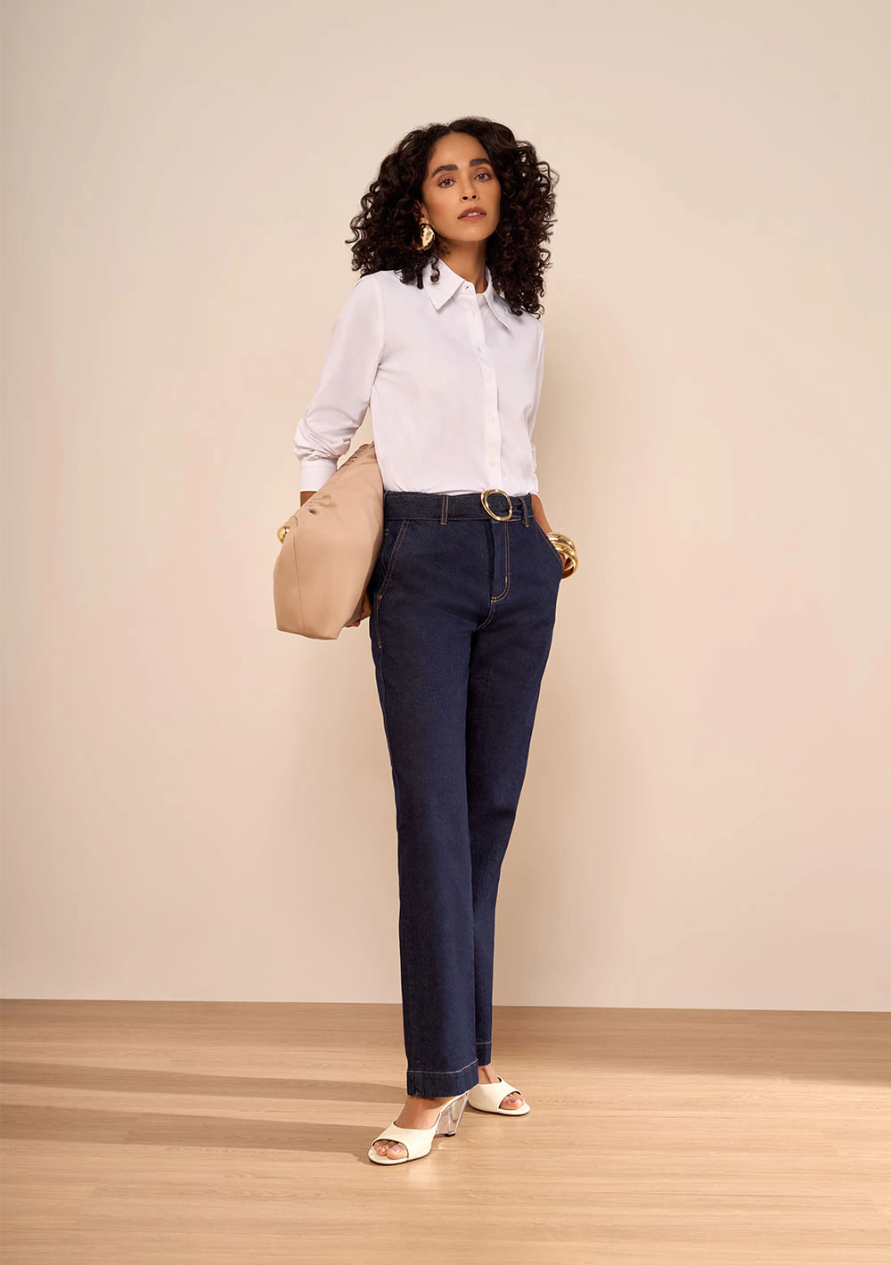 Calca Jeans Reta Alecrim Azul