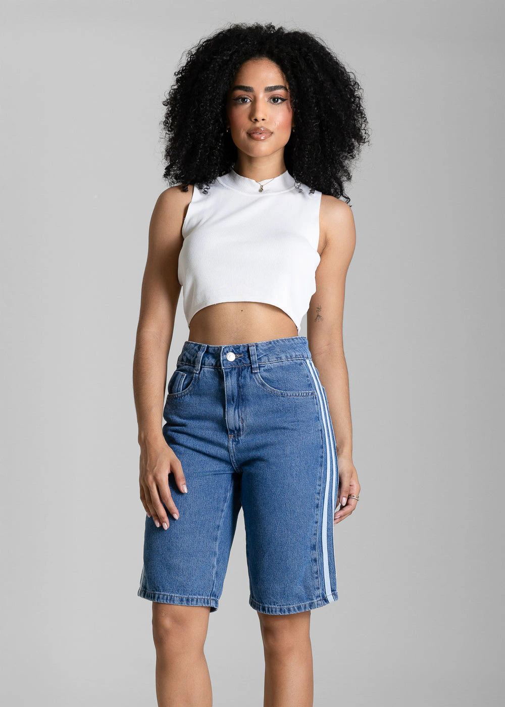 Bermuda Jeans Listras Sawary - 284338 AZUL