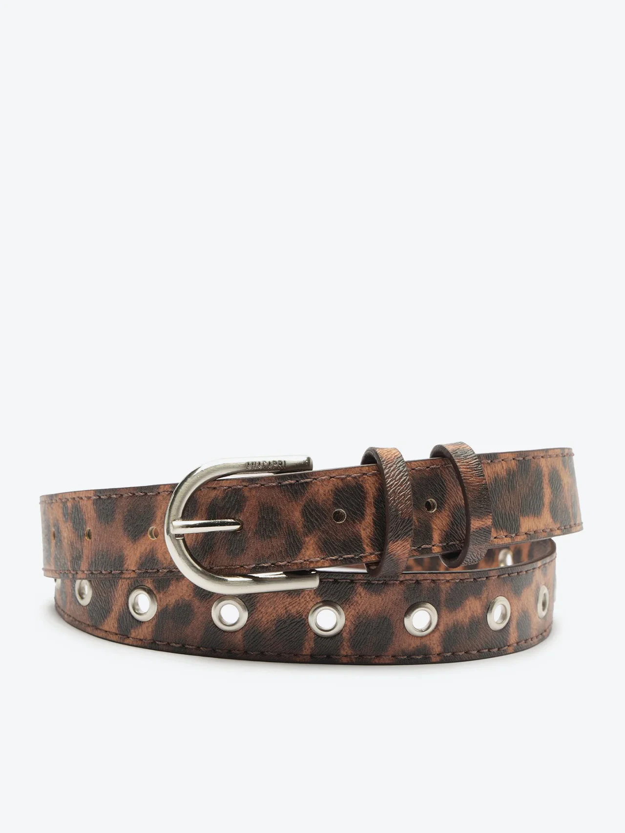 Cinto Fivela Ilhós Animal Print
