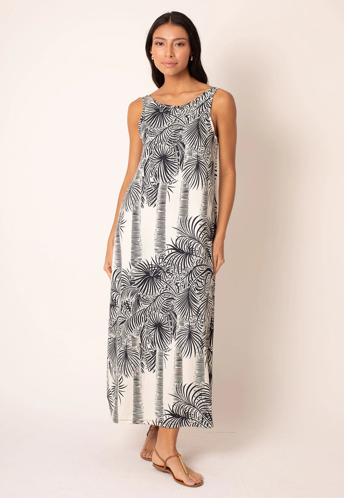 Vestido Fluxy Regata Decote Careca - Veredas