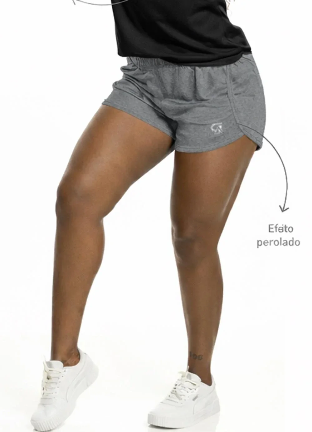 Cobertura - Short Sport com Estampa Cinza
