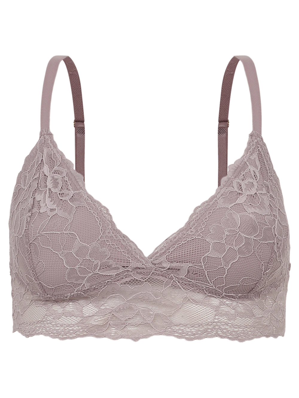 Top Triângulo Sem Bojo Renda Lola Lilas