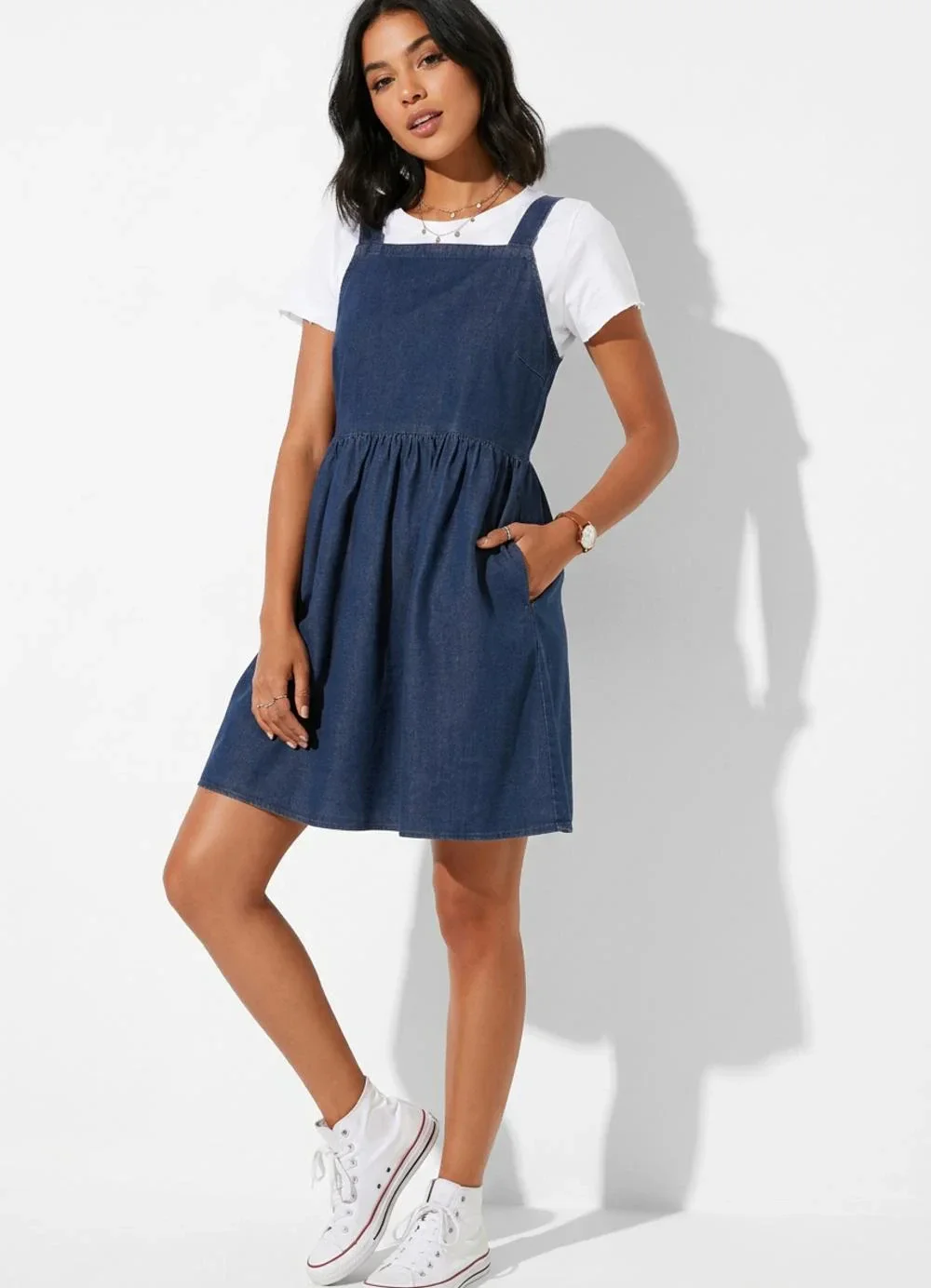 Bimini - Vestido Azul Escuro em Jeans Leve
