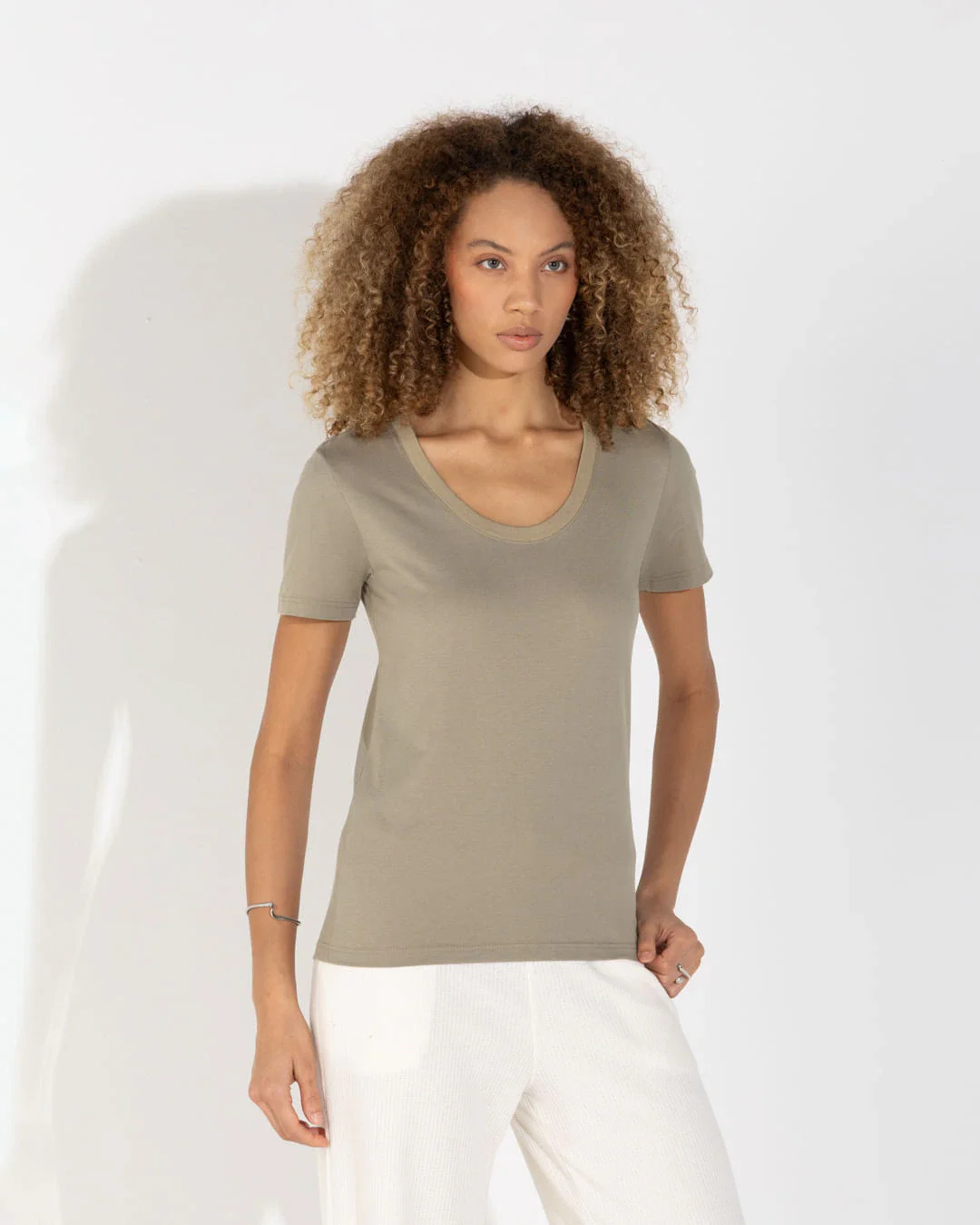 Camiseta Pima Gola U Feminina