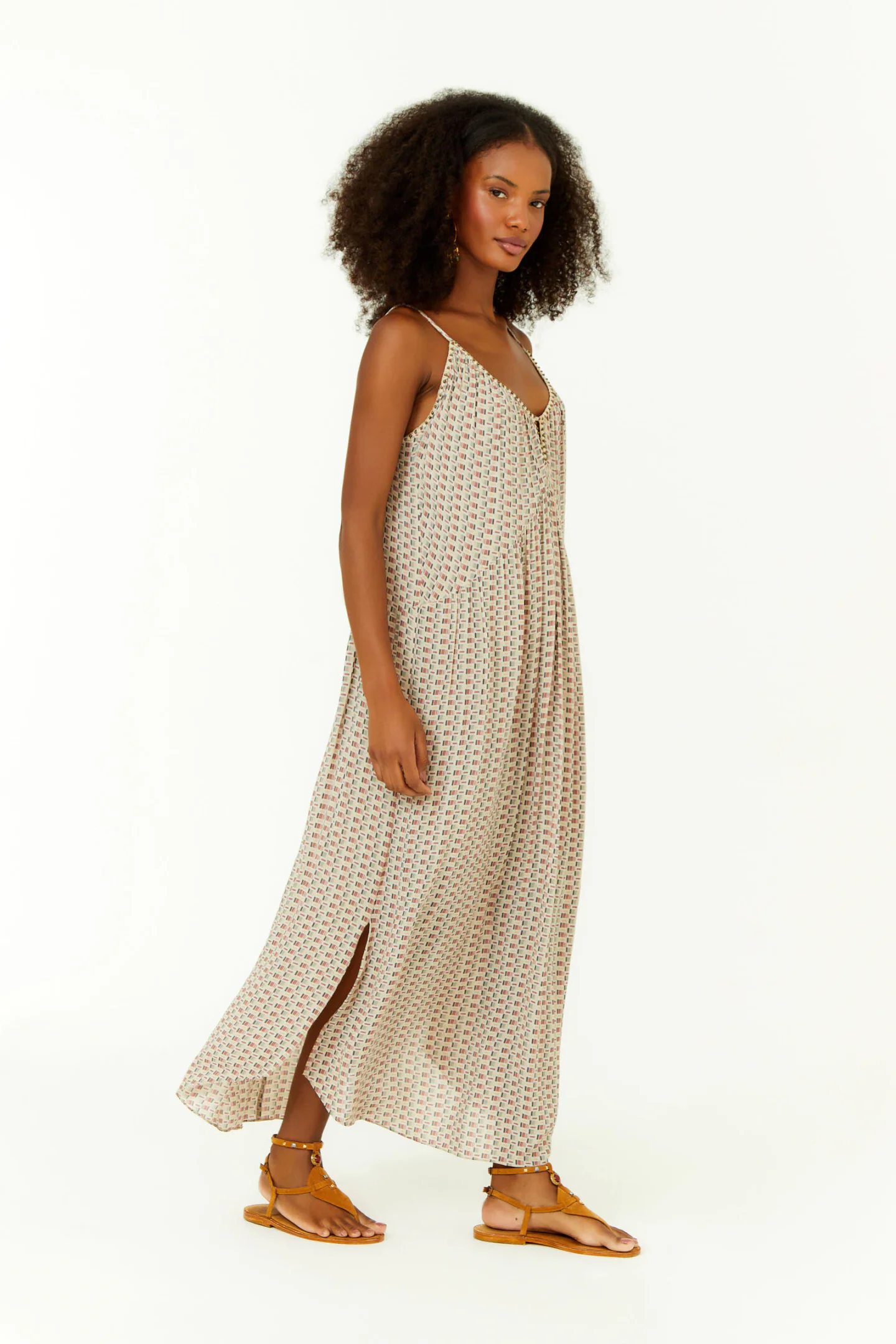 Vestido Midi Ggt Estampa Mosaic