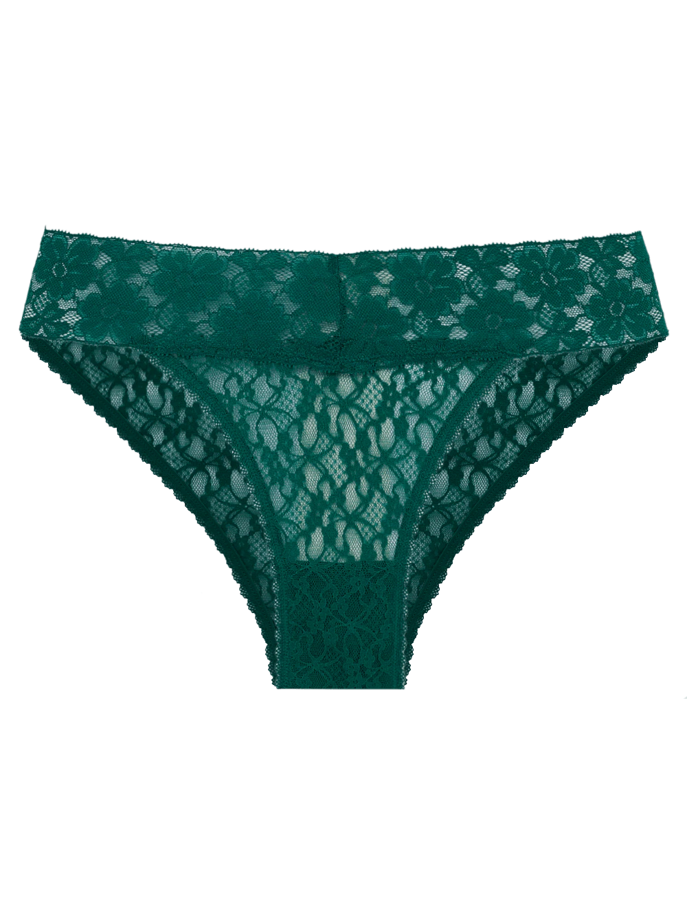 Calcinha Biquíni Renda Sweet Lace Verde Evergreen