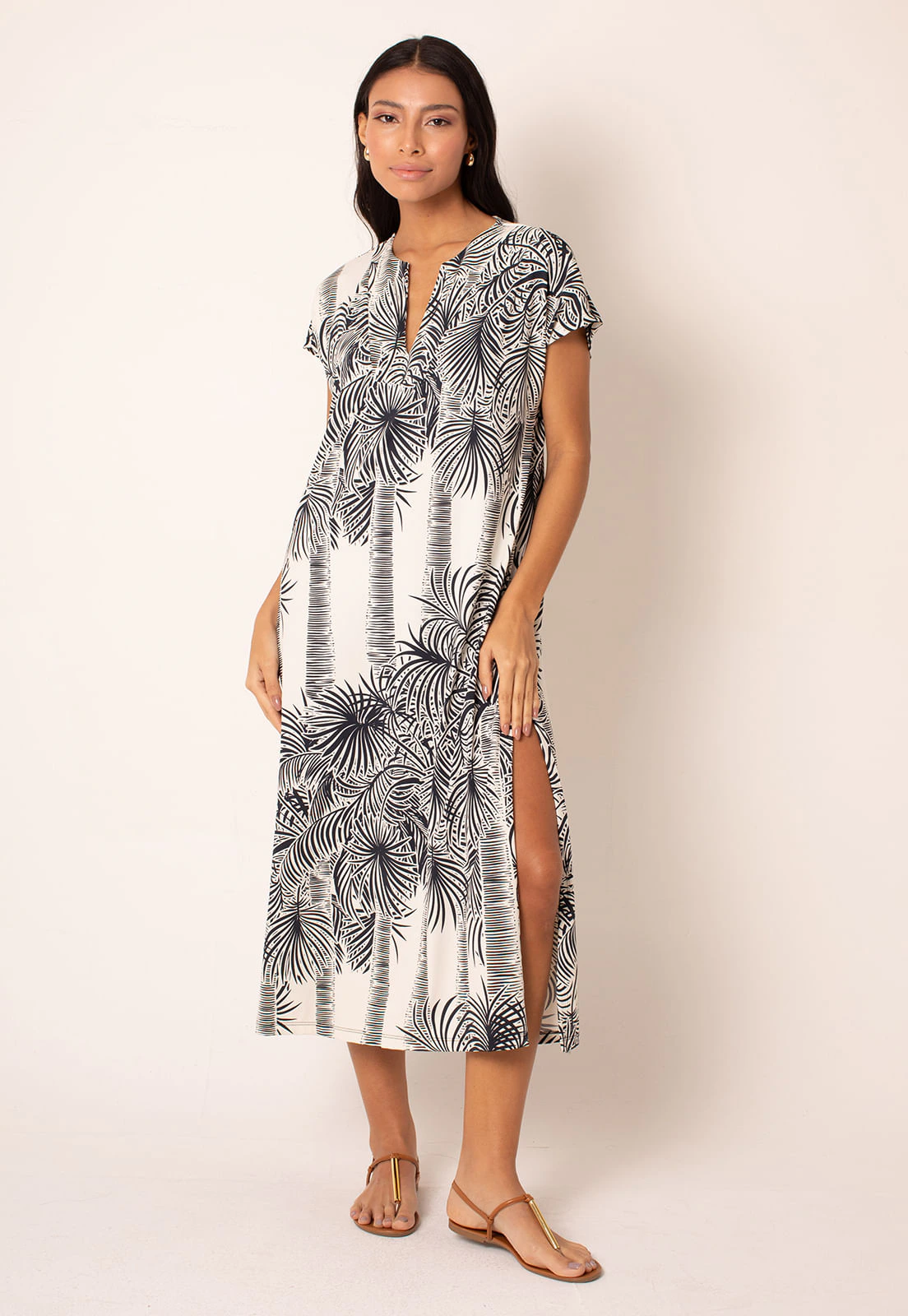 Vestido Fluxt Kaftan com Decote V - Veredas