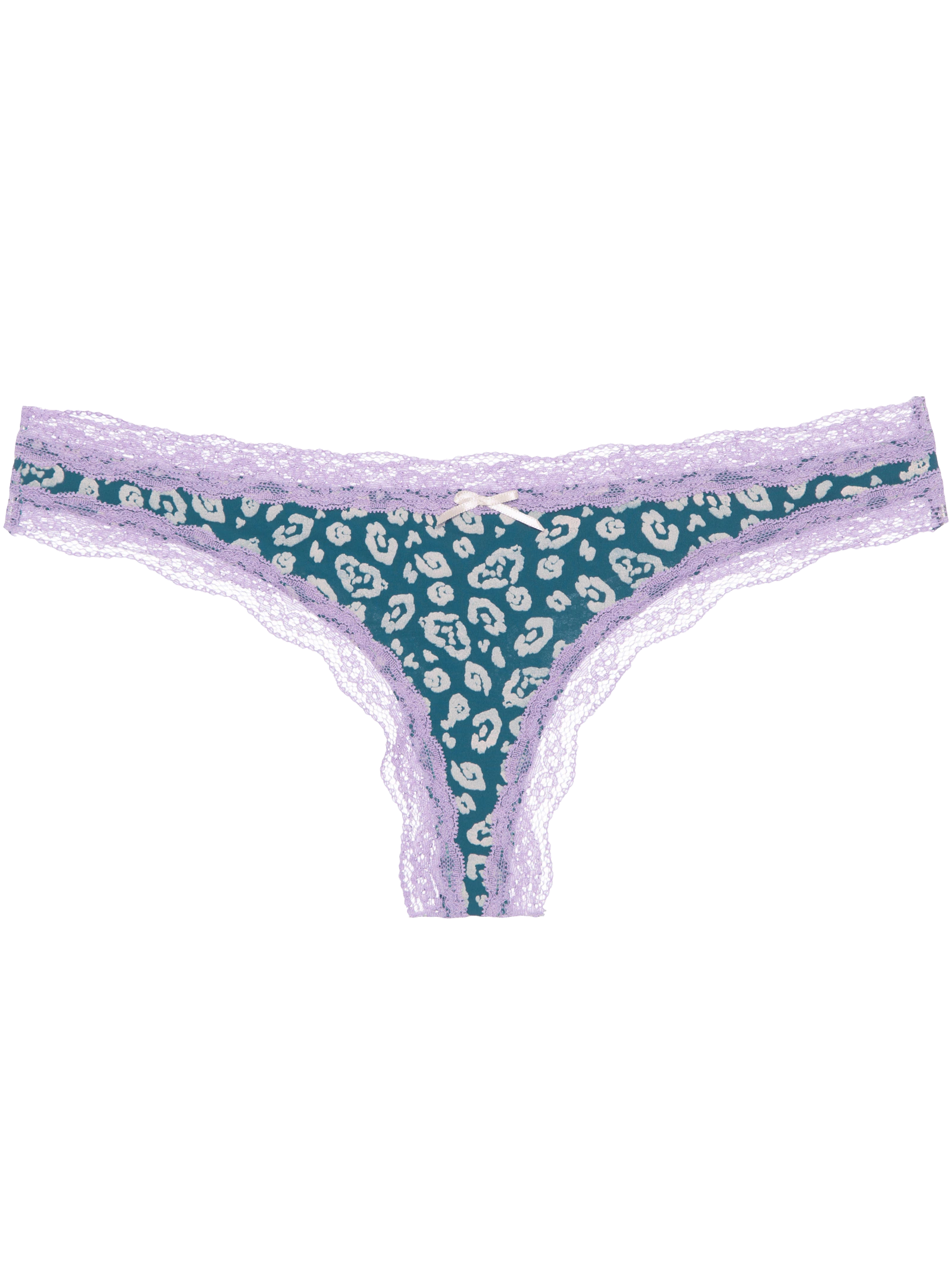 Calcinha Fio Microfibra Renda Pop Colors Onca