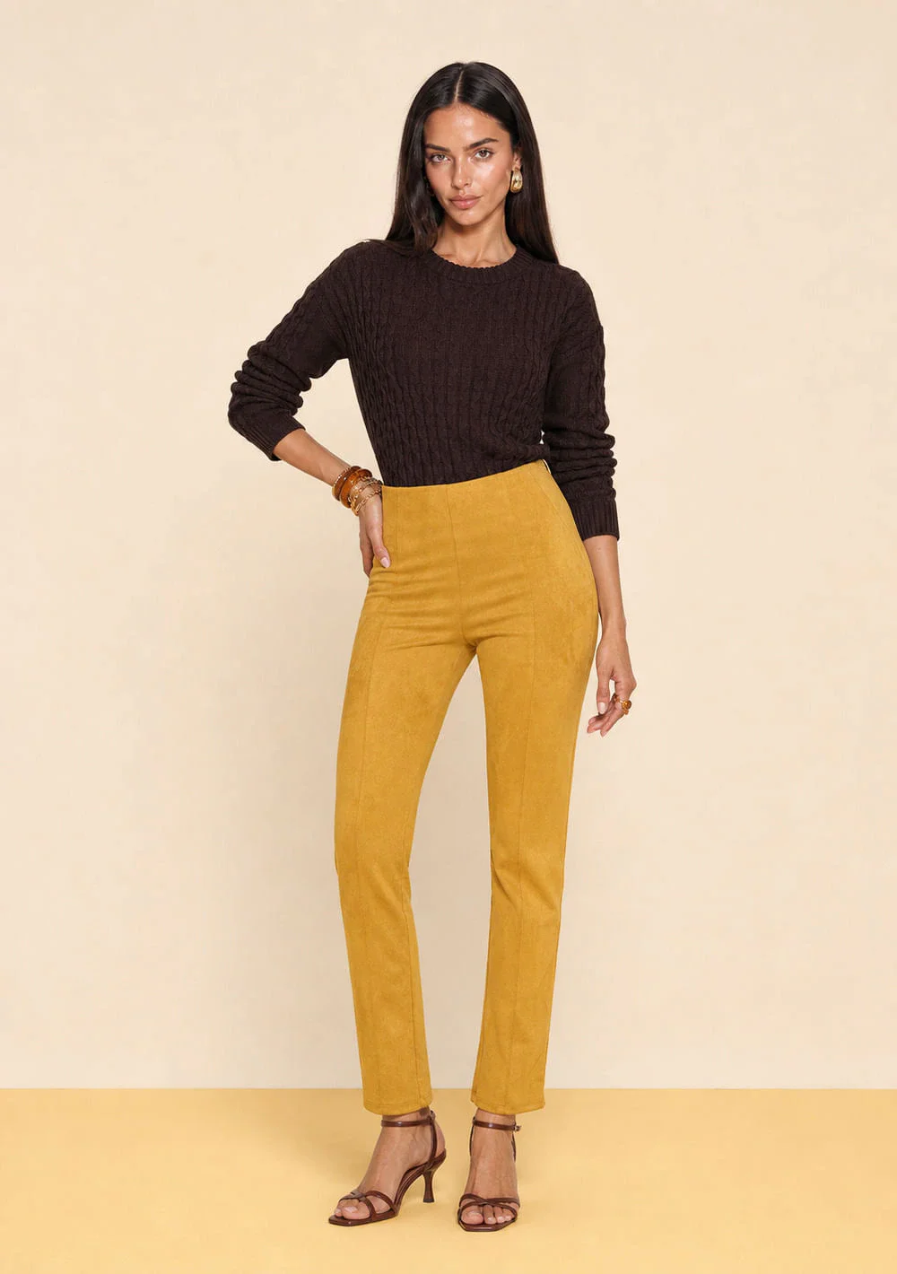 Calça Zinco Skinny Alta Amarelo