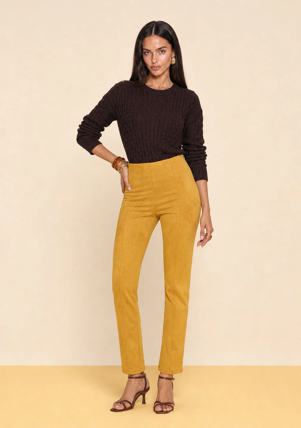 Calça Zinco Skinny Alta Amarelo