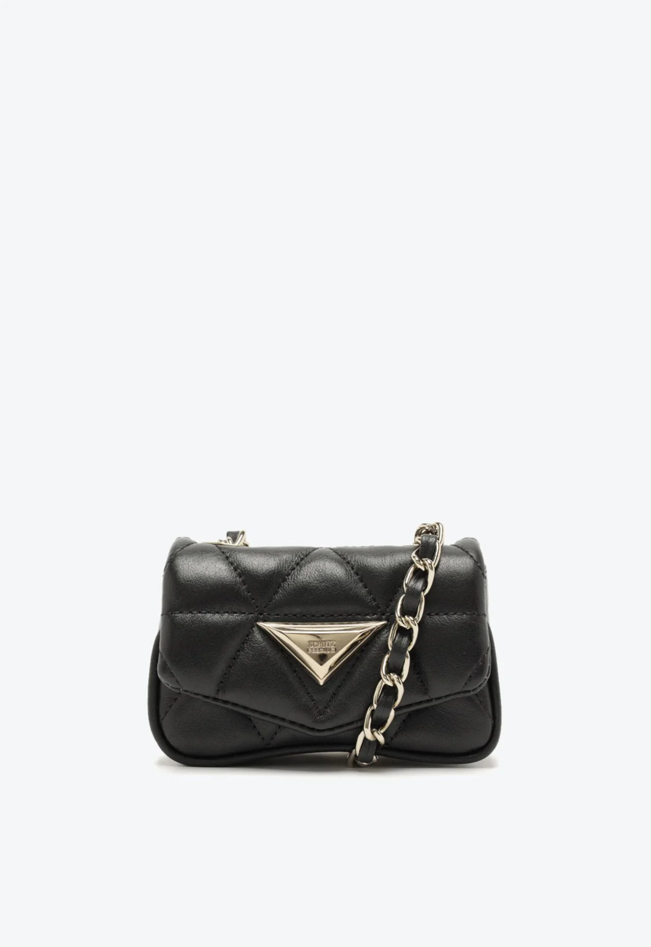 Mini Bolsa Tiracolo Couro Preta