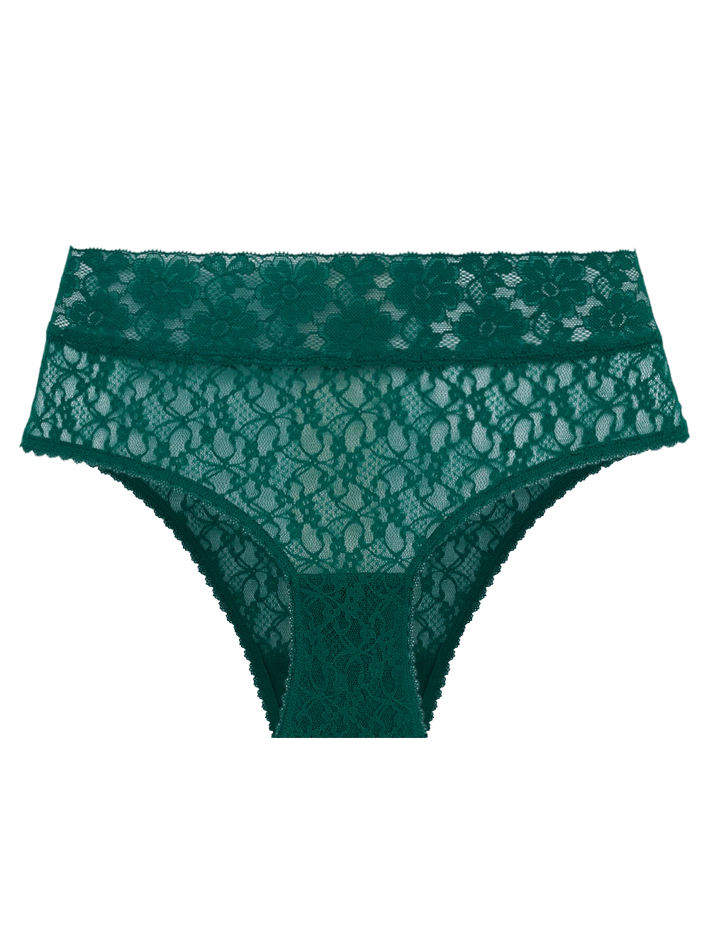Calcinha Caleçon Renda Sweet Lace Verde Evergreen