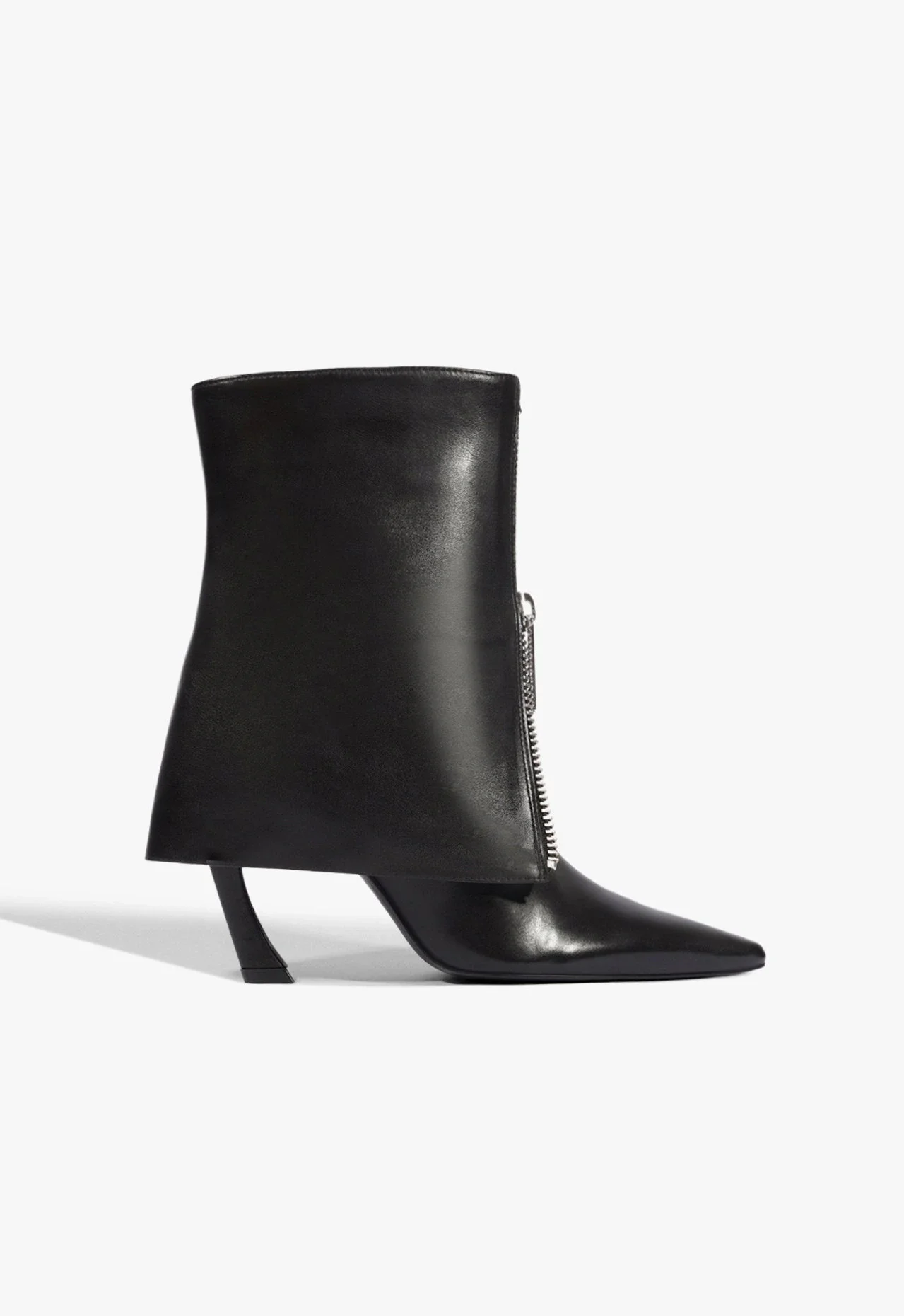 Bota Lexi Zip Bootie Couro Preta