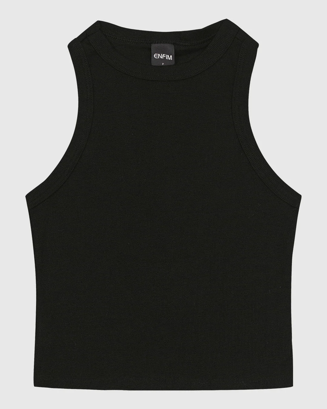 Regata Feminina Decote Halter Neck Em Ribana - ENFIM
