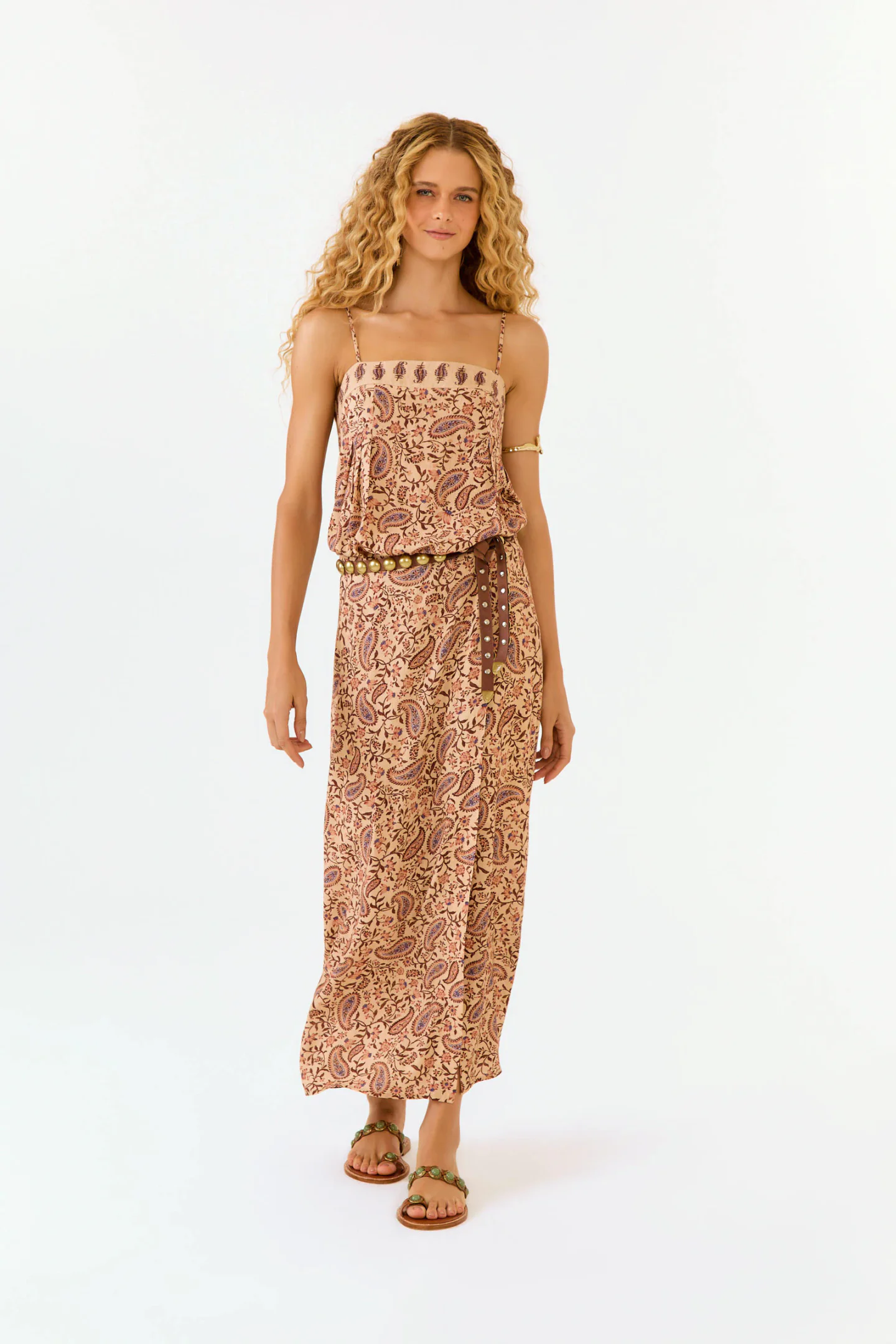 Saia Midi Estampa Hippie