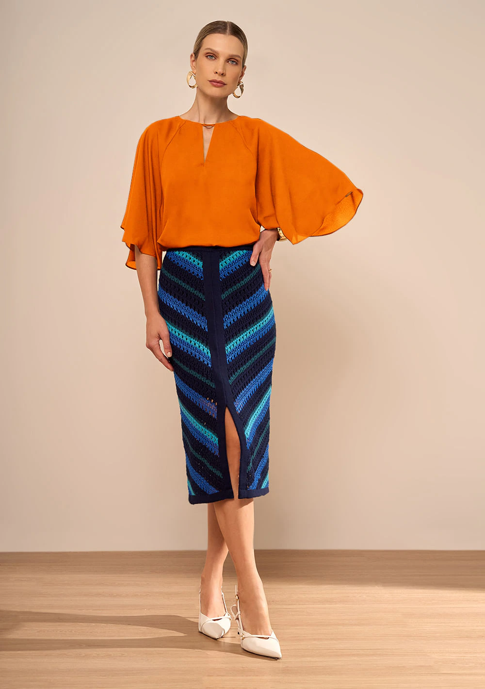 Blusa Solta Murta Laranja