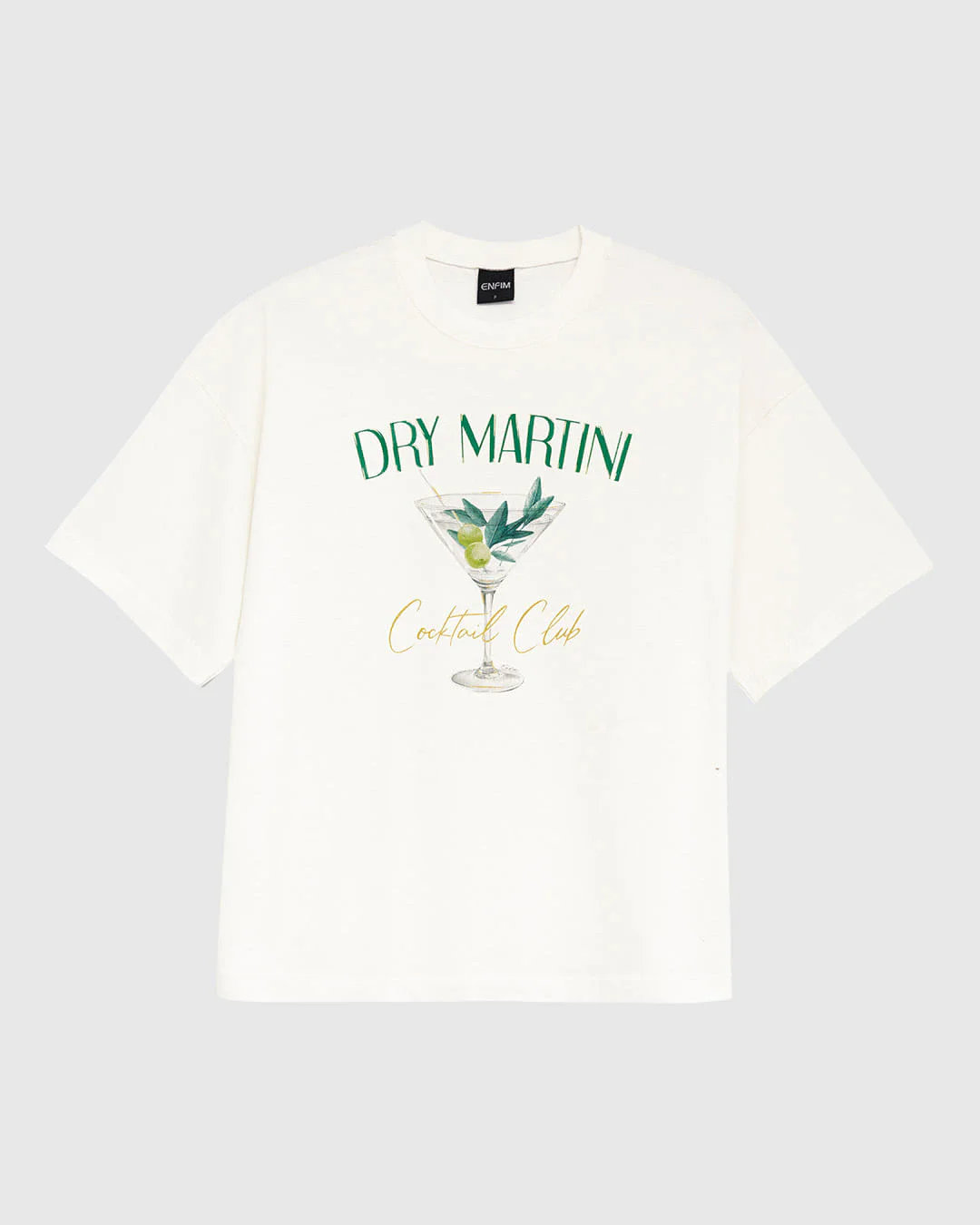 Camiseta Feminina Ampla Dry Martini Cocktail Club Em Algodão - ENFIM