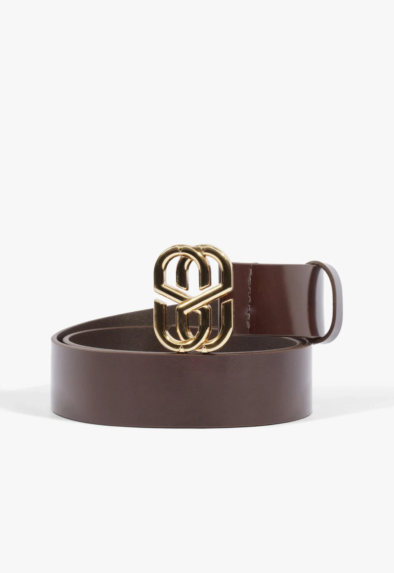 Cinto Emblem Couro Marrom