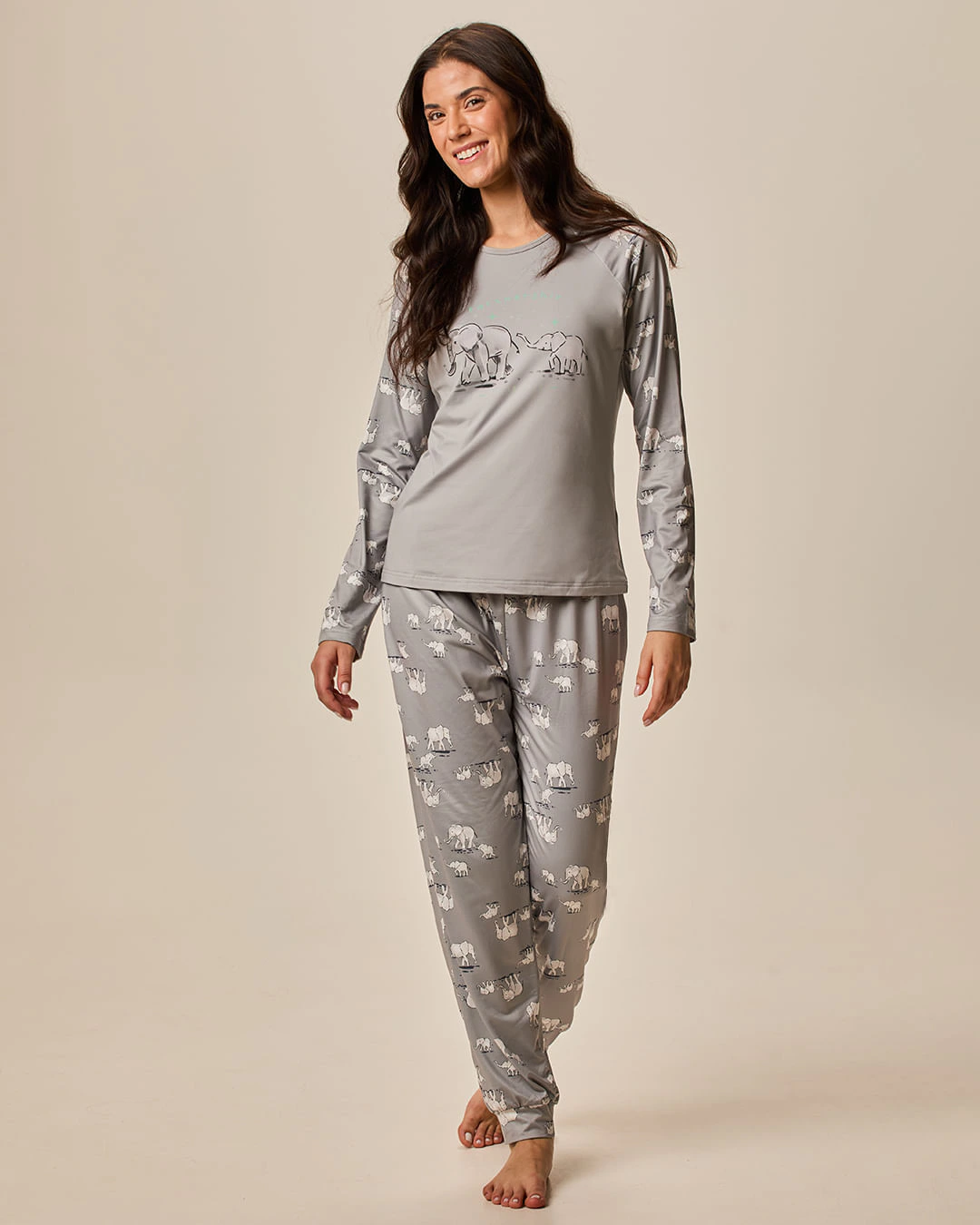 Pijama Longo Feminino Big Friends Partnership Em Malha Jersey