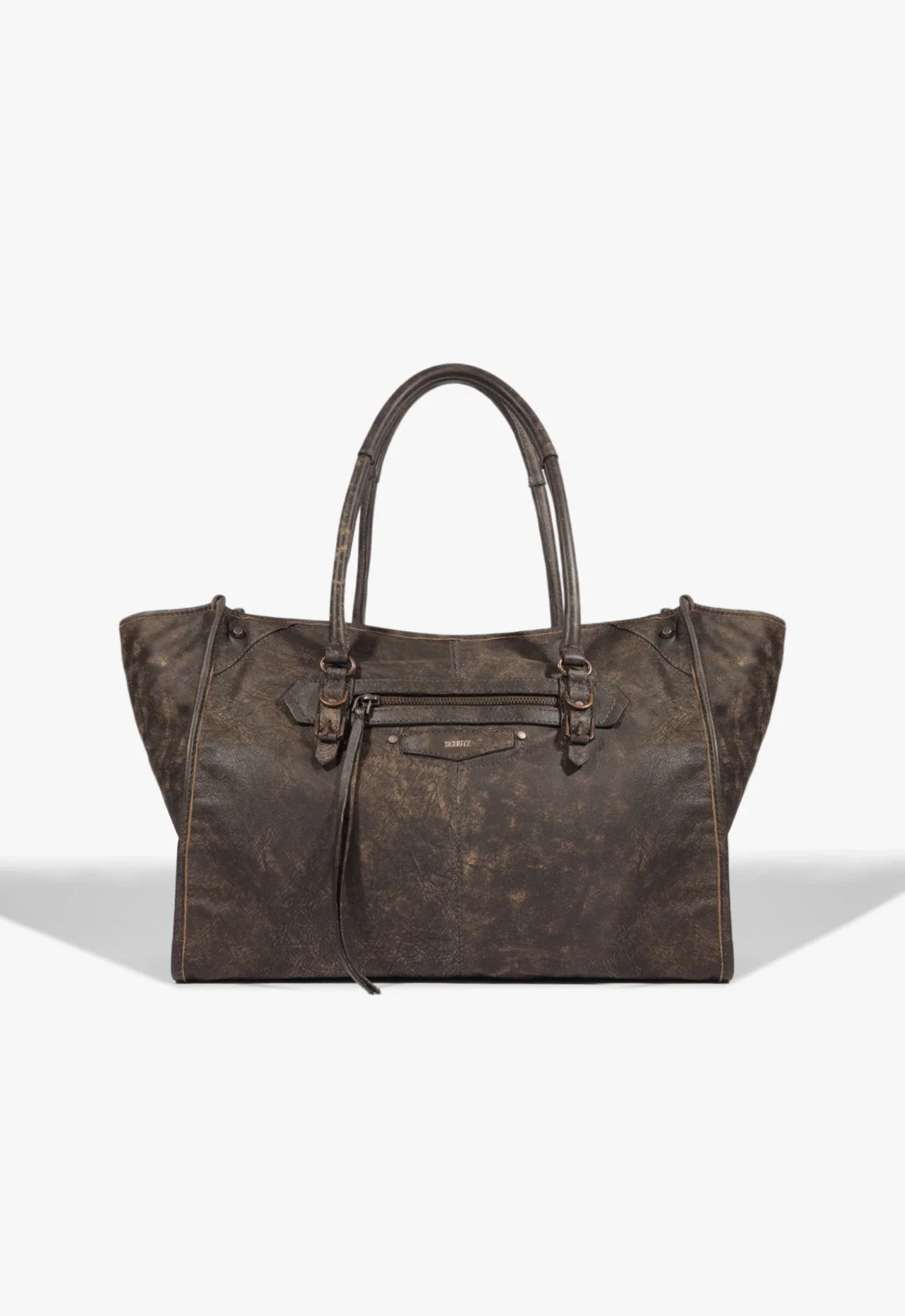 Bolsa Shopping Skylar Grande Couro Marrom