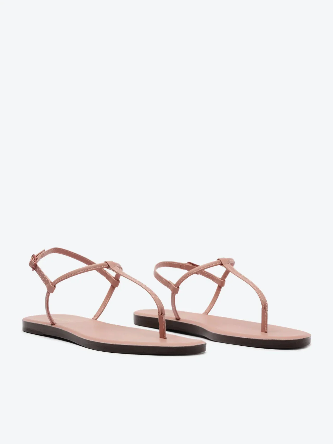 Sandália Rasteira Slim Monocolor Rosa