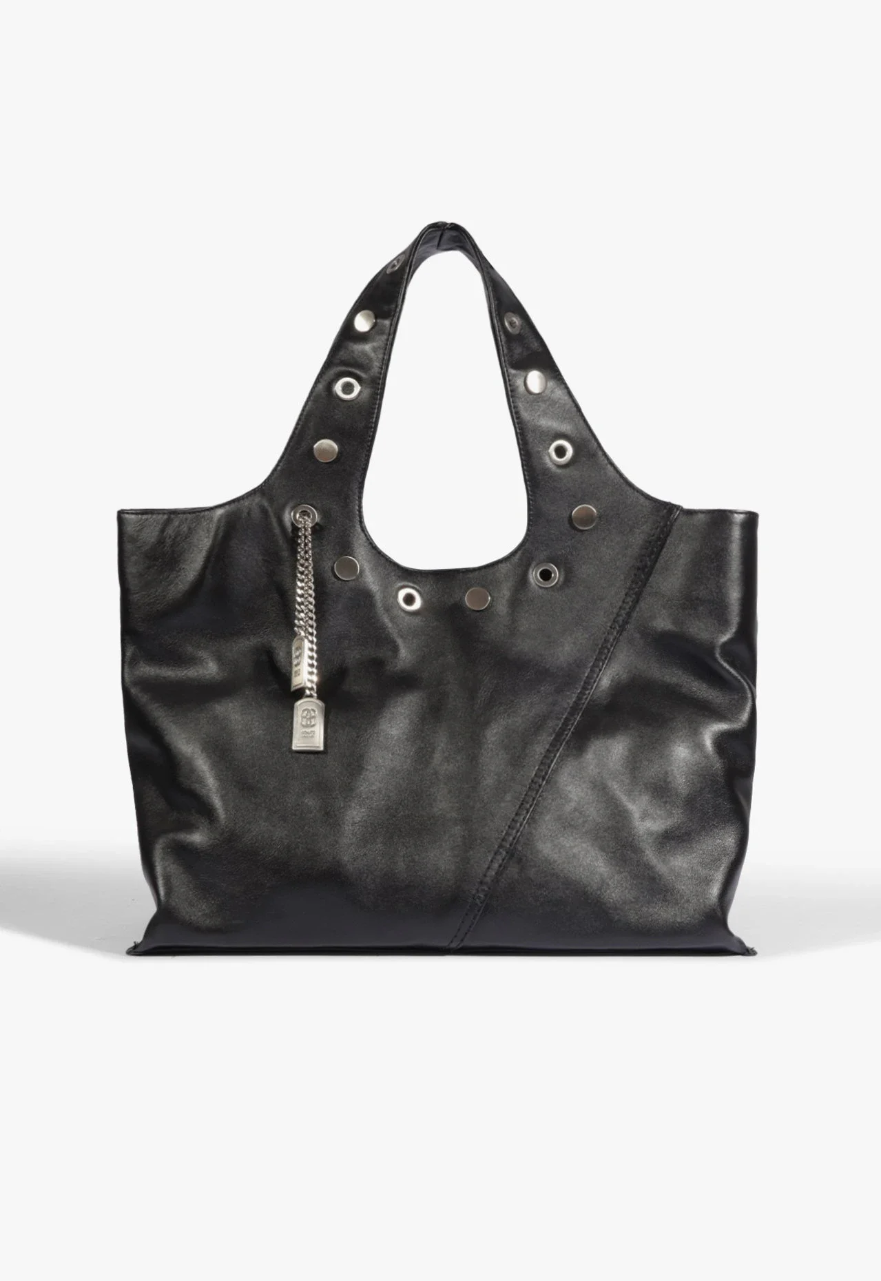 Bolsa Shopping Paige Couro Preta