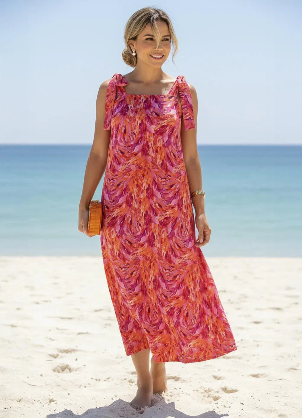 Quintess - Vestido Pinceladas em Malha Fria